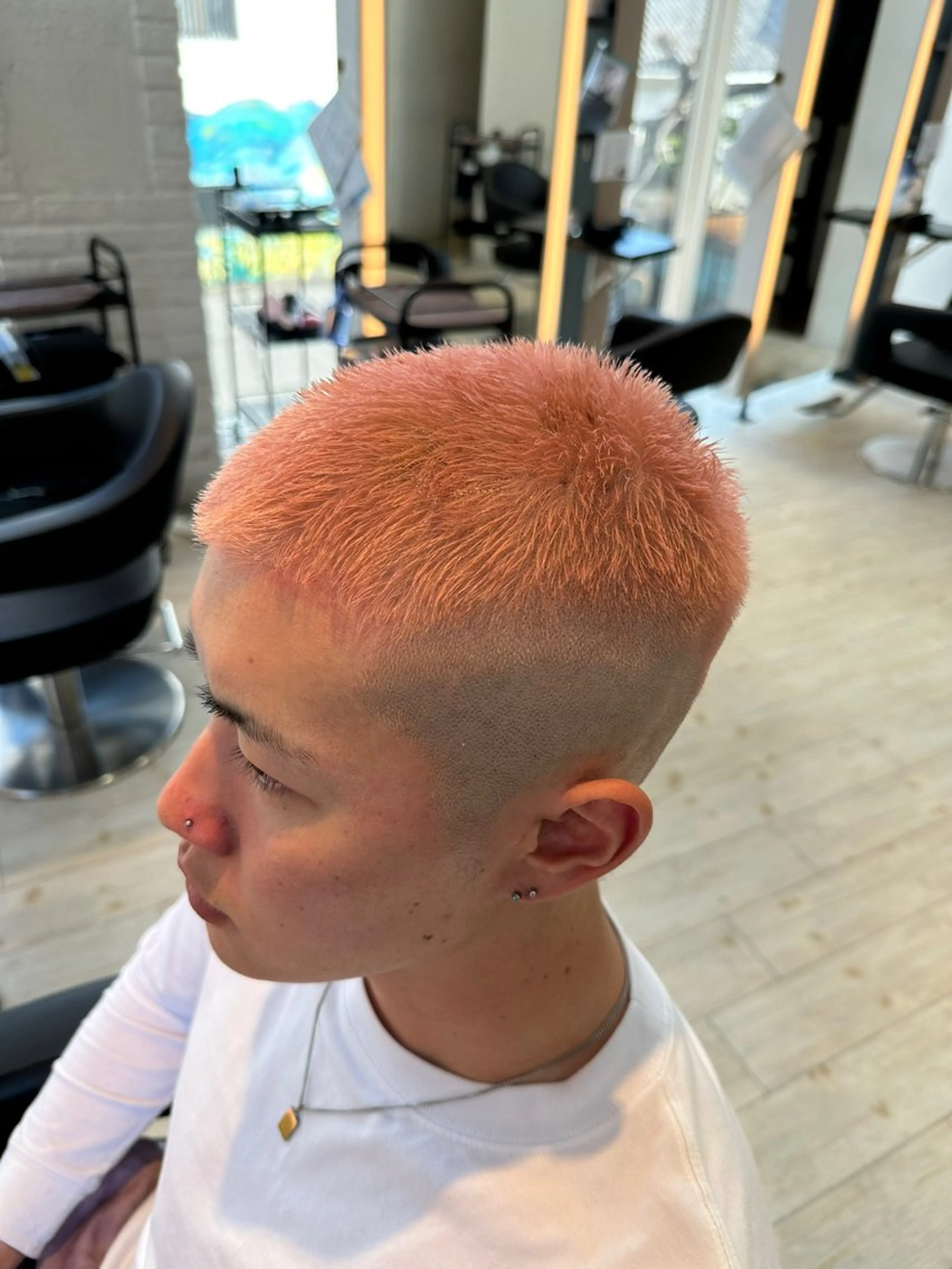 カラー メンズ ベージュカラー ピンクカラー ピンクベージュ カット ヘアカラー トリートメント Yamato/ 韓国ヘア/栄のヘアスタイル