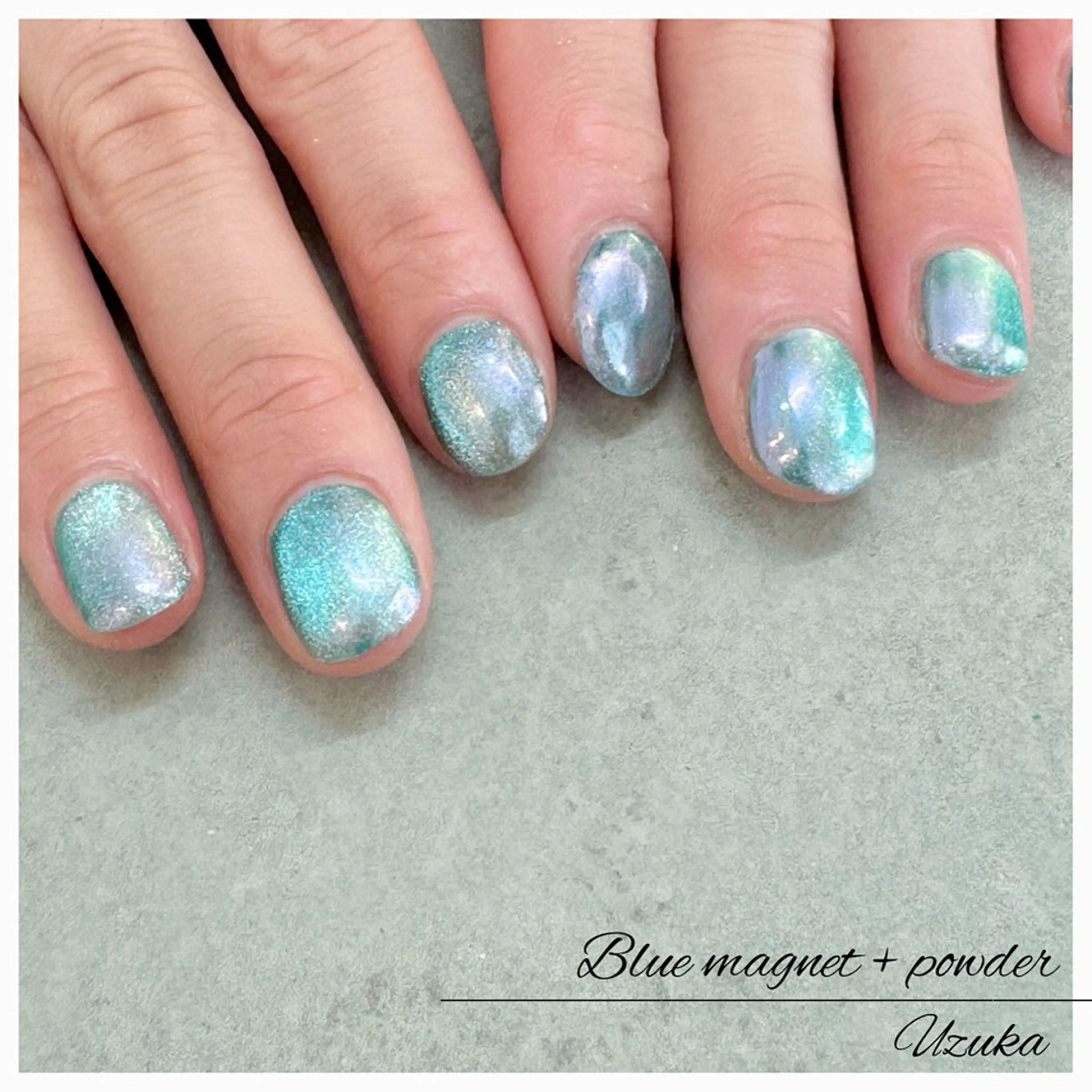 ネイル マグネットネイル ミラーネイル ワンカラーネイル 【 enn 】 Uzuka Yukaのネイルデザイン