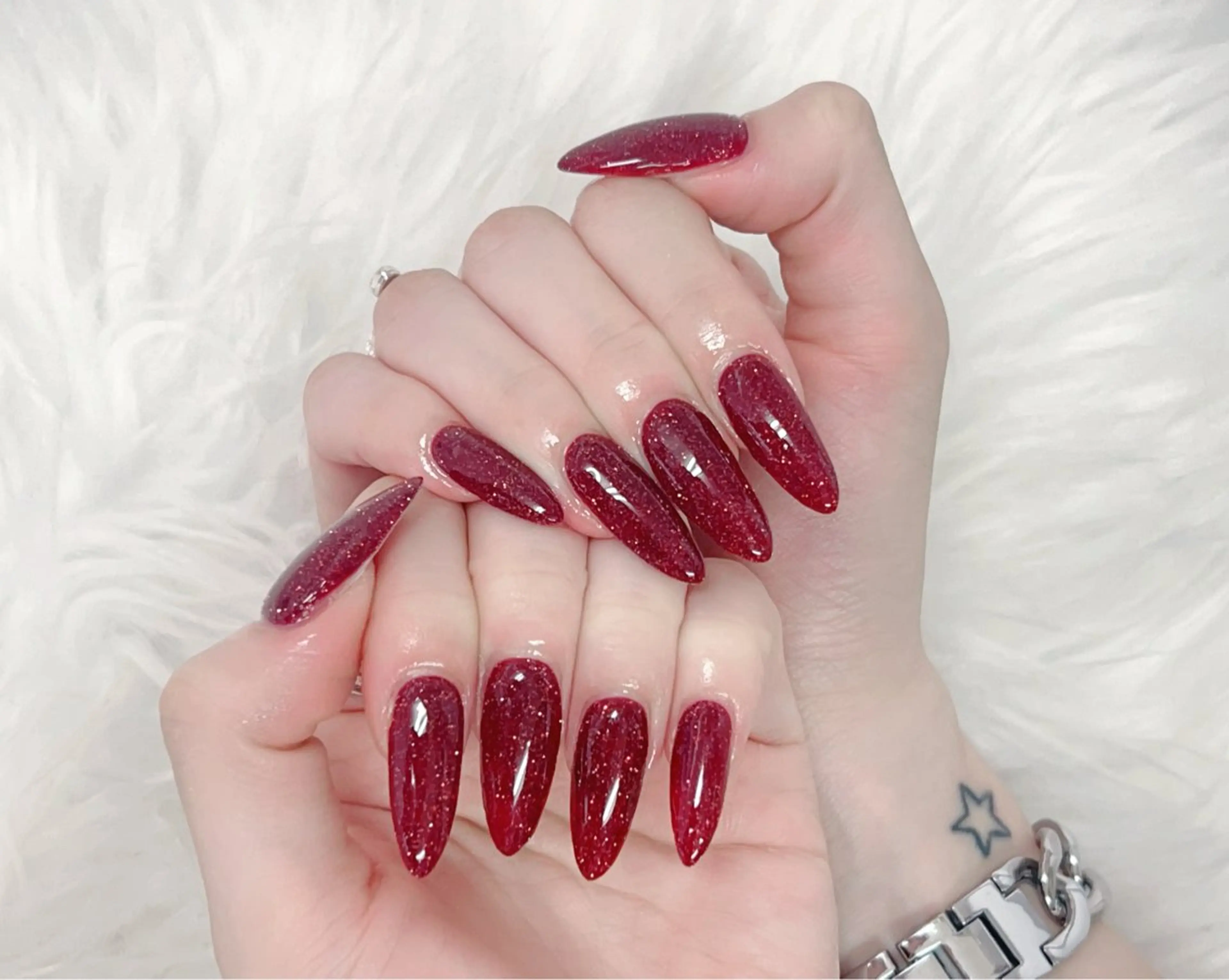 ネイル ハンドネイル 【パラジェル・フィルイン】 T&BNAIL STUDIO所属・り オ　ロング無制限中のネイルデザイン