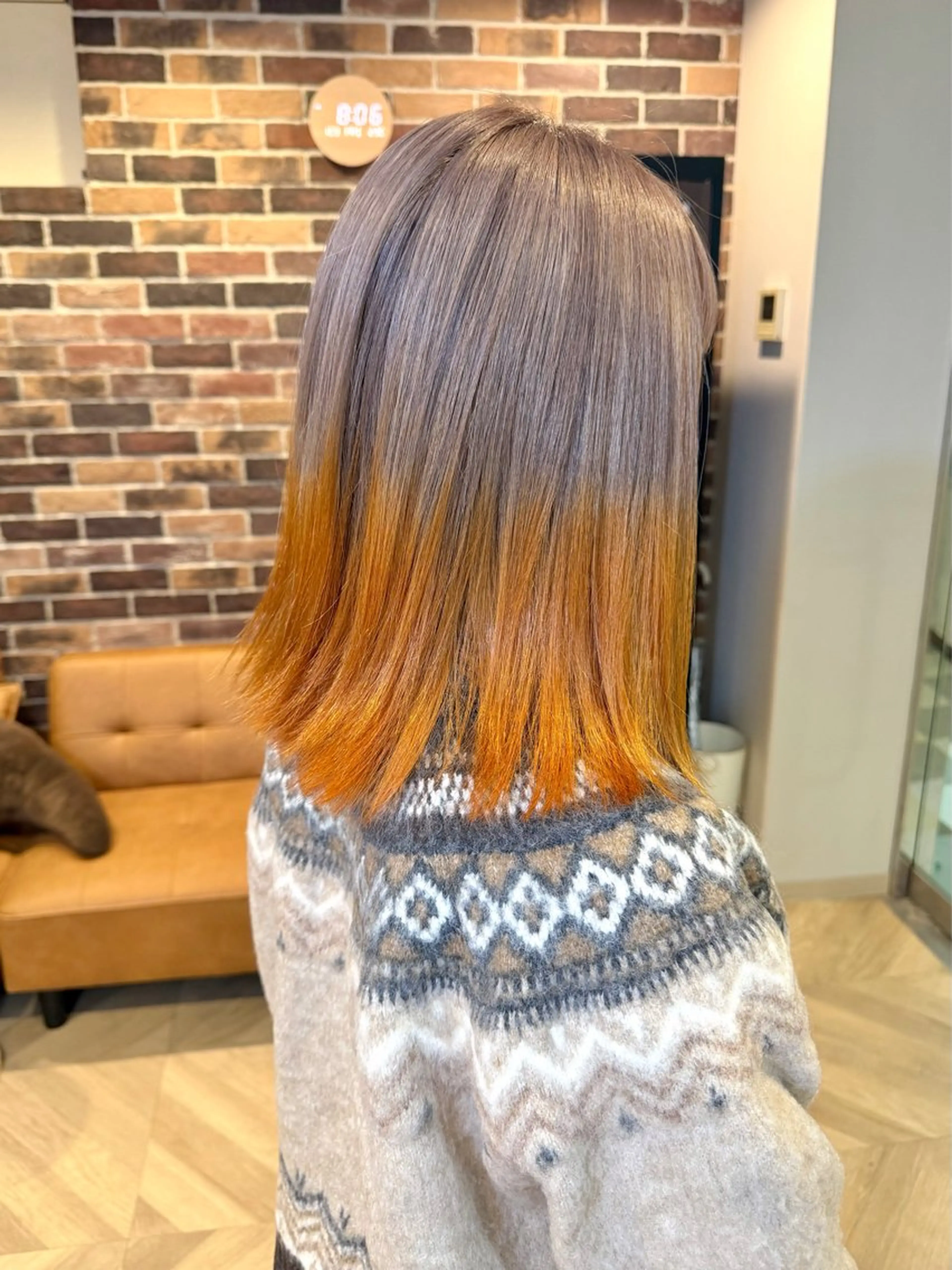 ミディアム ヘアカラー ブリーチ／ 髪質改善／ＲＹＯのヘアスタイル