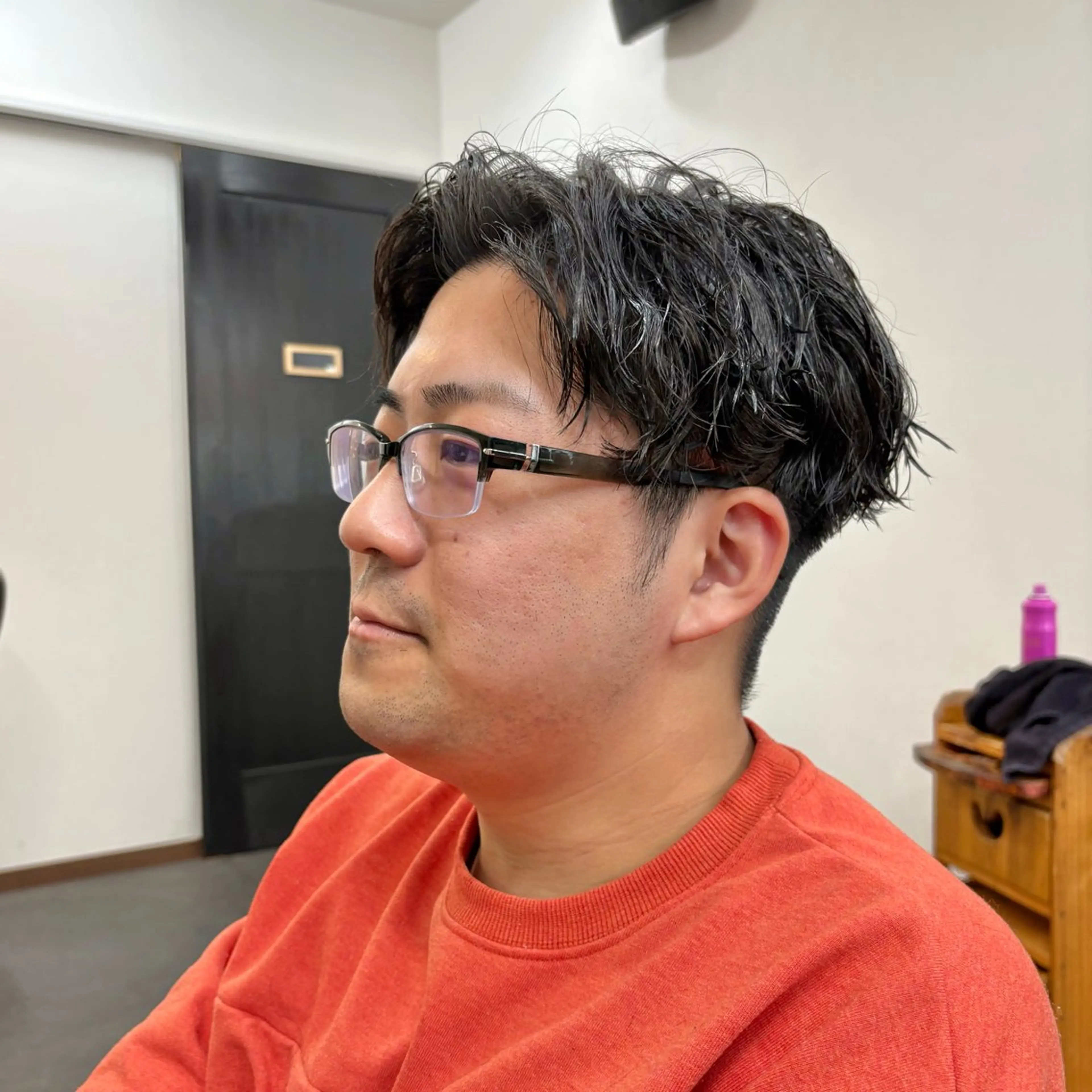 パーマ メンズ カット パーマ トリートメント メンズ特化×女性 施術◎清水 真之介のヘアスタイル