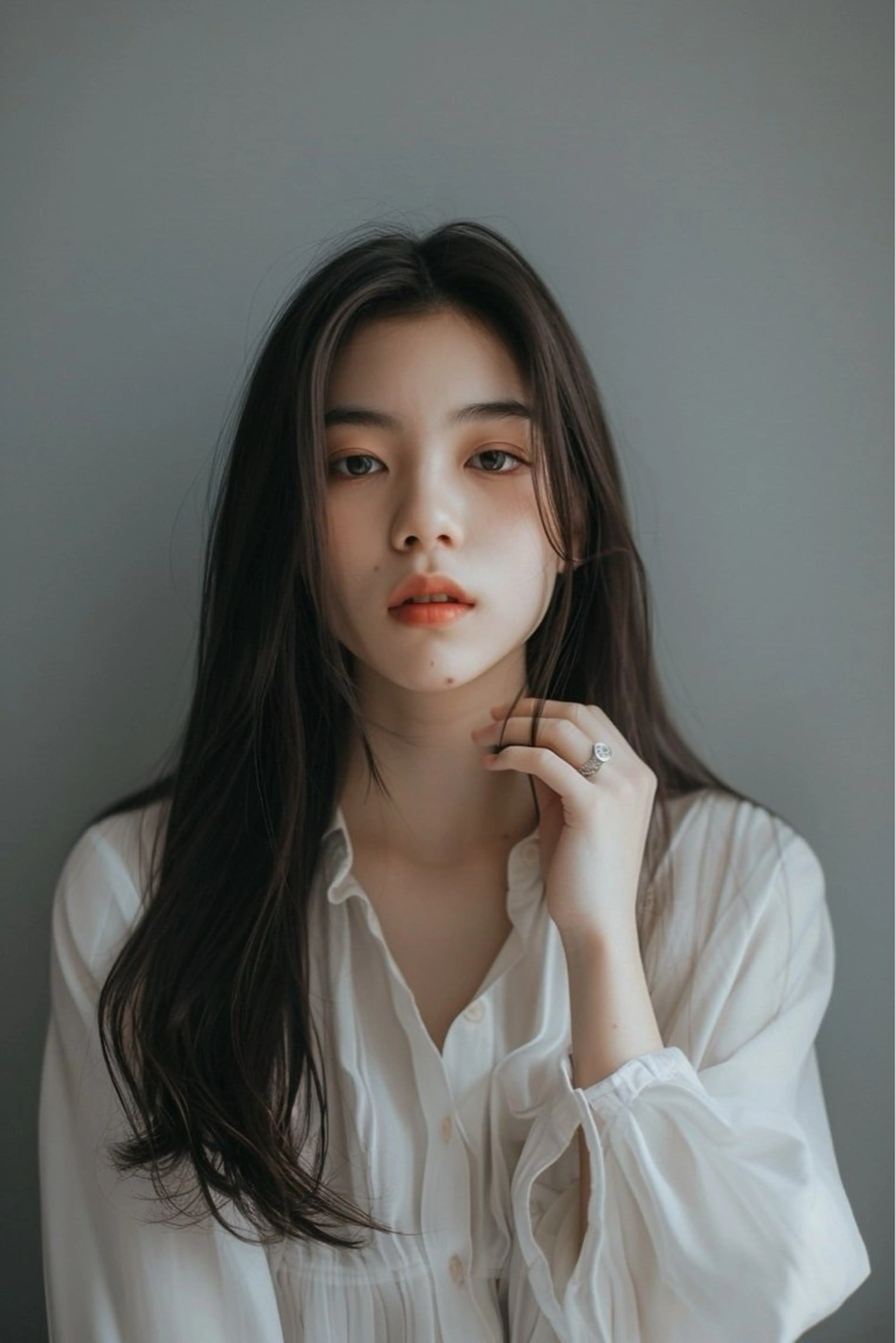 セミロング ヘアカラー トリートメント 新宿/韓国メンズ RIKUパーマのヘアスタイル