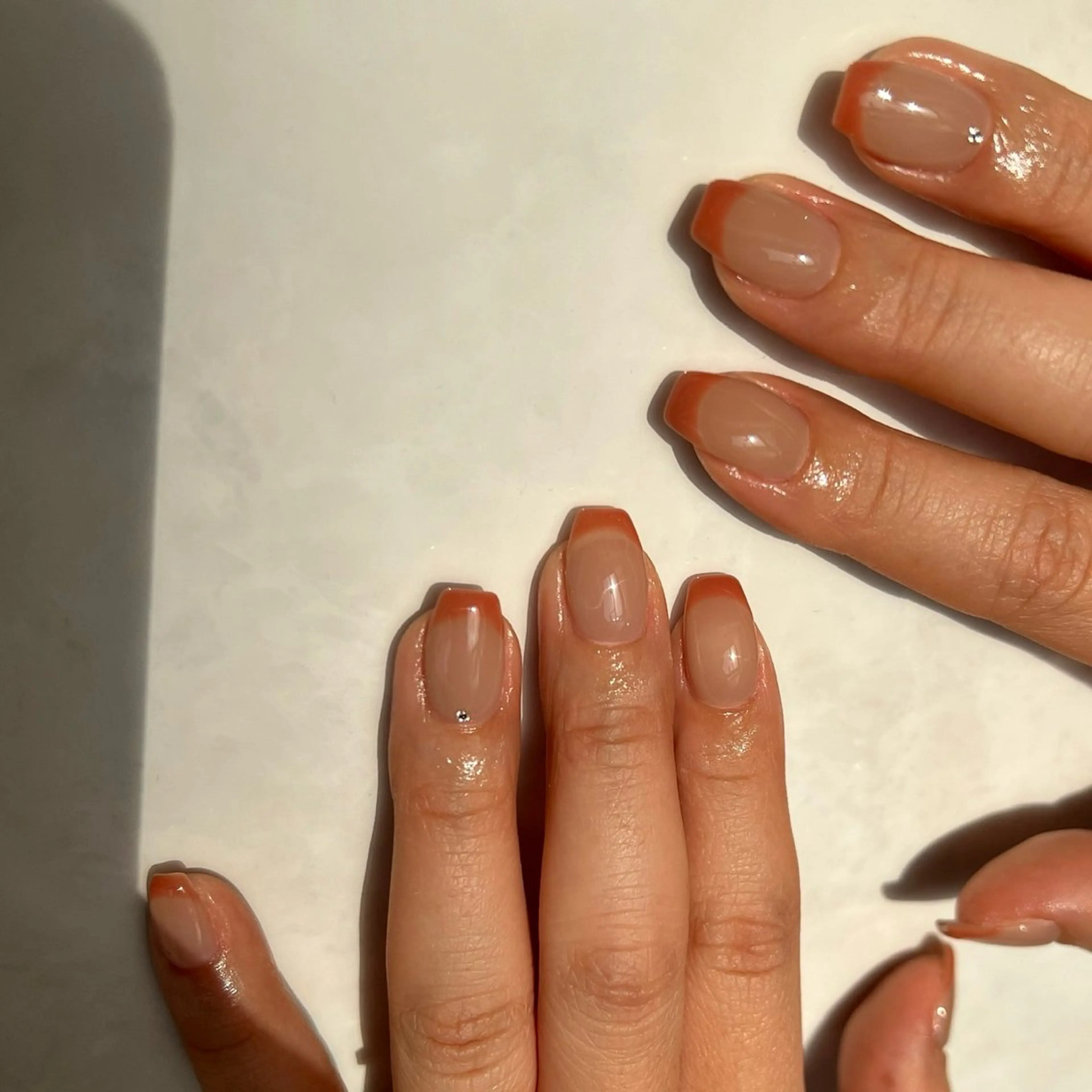 ✨:french or gradation 《オフ込み⭐︎無料》　　　　　　　　　　　　　ベースカラー➕550の写真