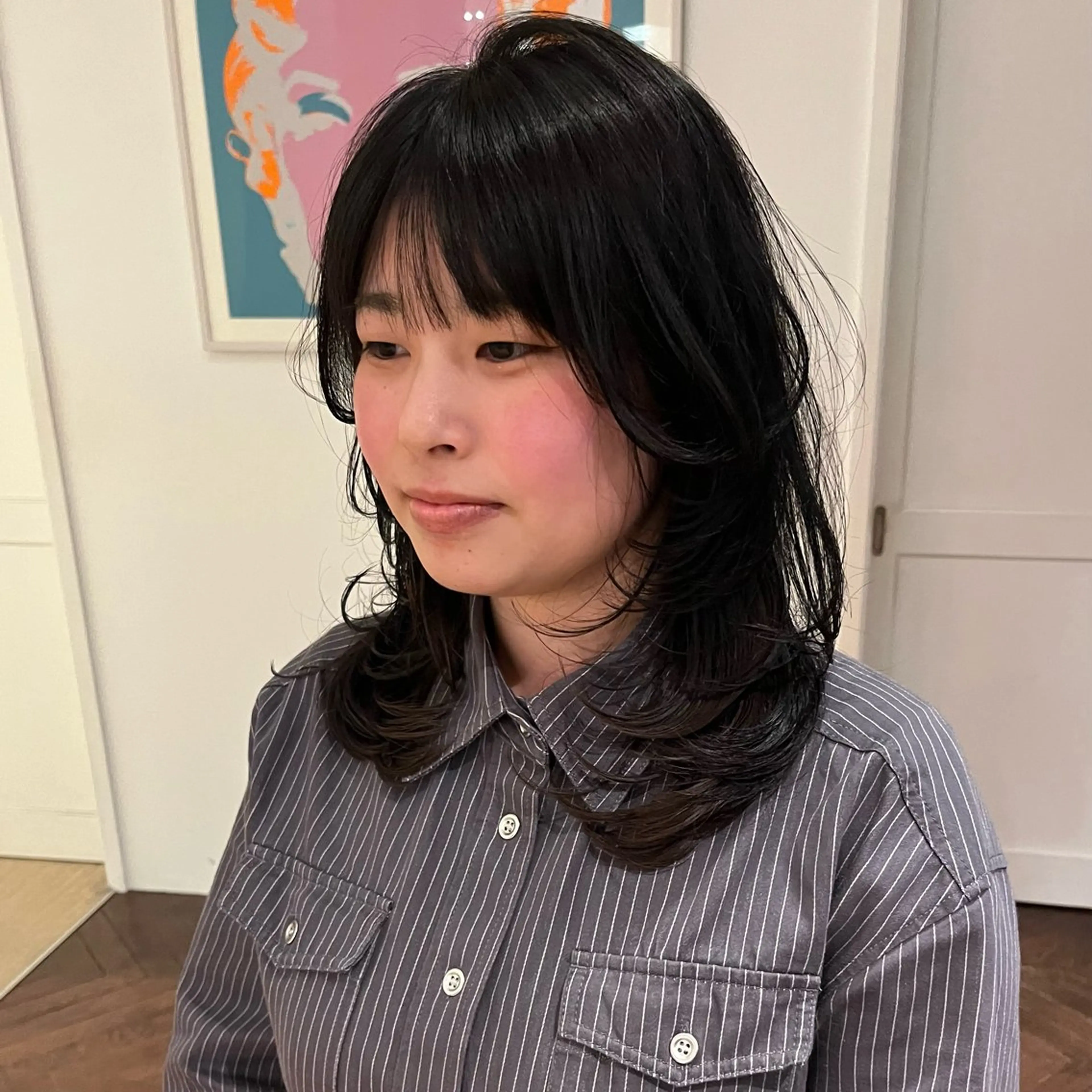 セミロング レイヤーカット 宮成 佳歩のヘアスタイル