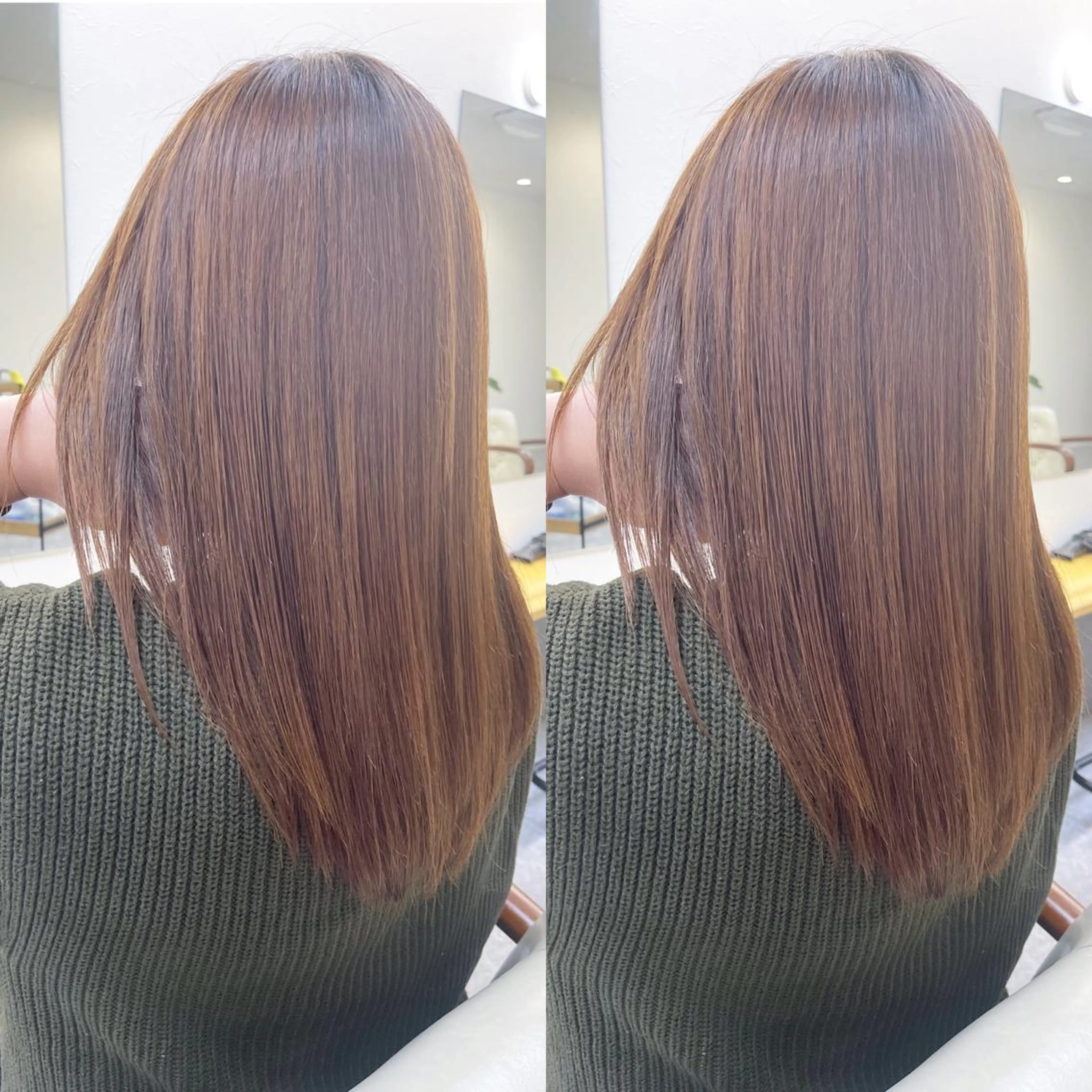 セミロング 髪質改善 縮毛矯正 カット 縮毛矯正 H所属・H (エイチ) 烏丸御池店のヘアスタイル