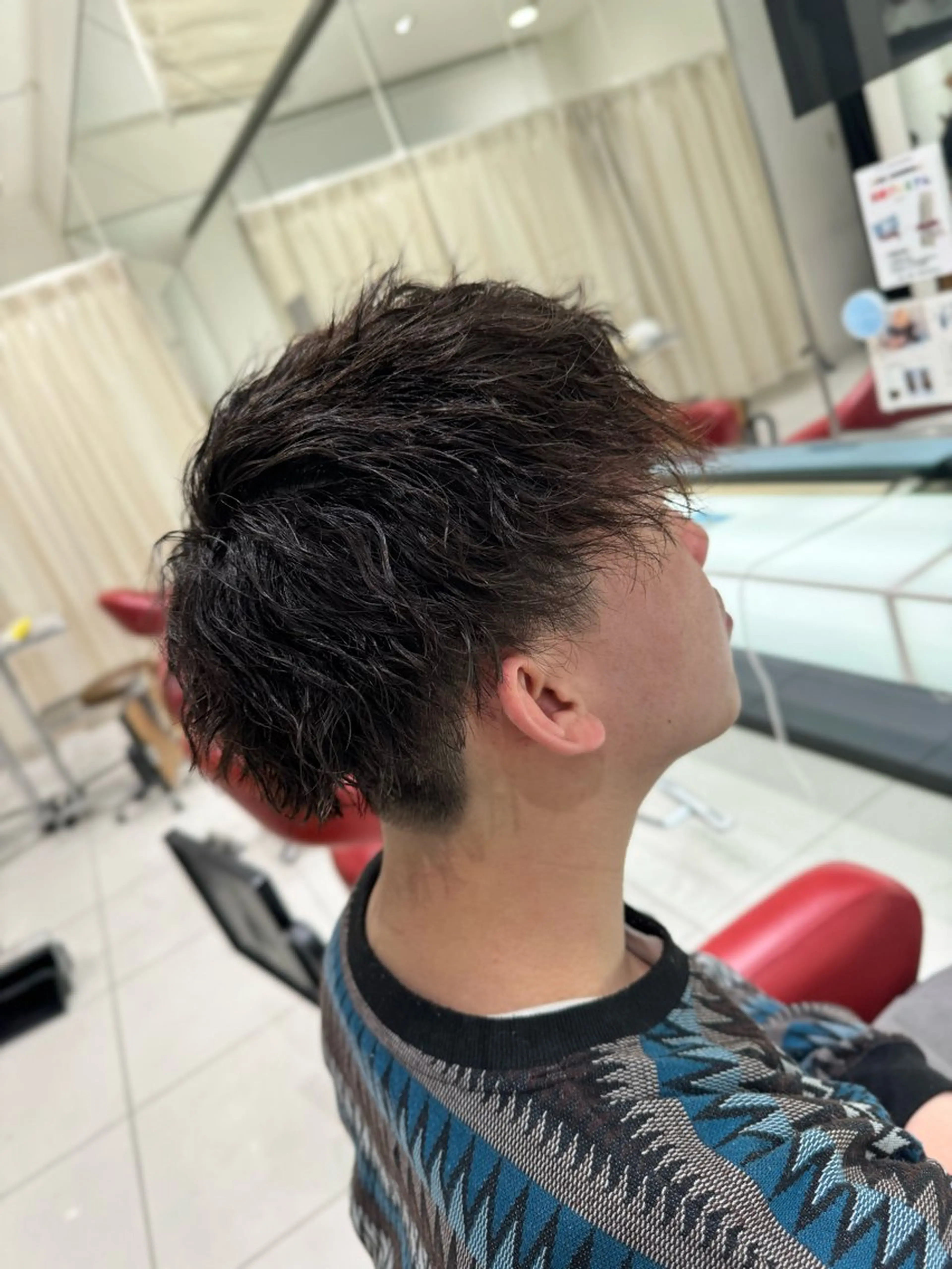 ミディアム ミディアムパーマ カット パーマ トリートメント メンズ/メンズパーマ 服部太地のヘアスタイル