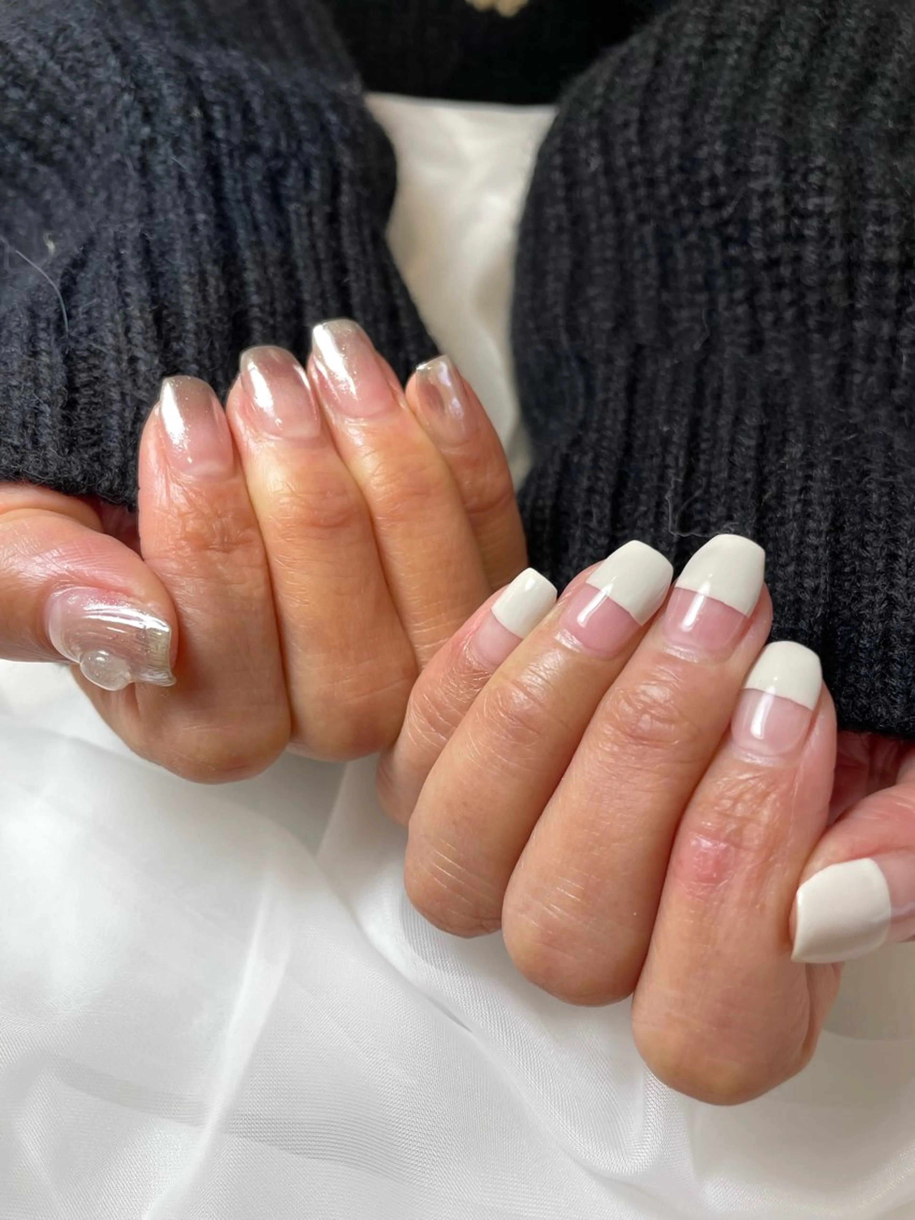 ネイル グラデーション ミラーネイル nail atelier Kのネイルデザイン