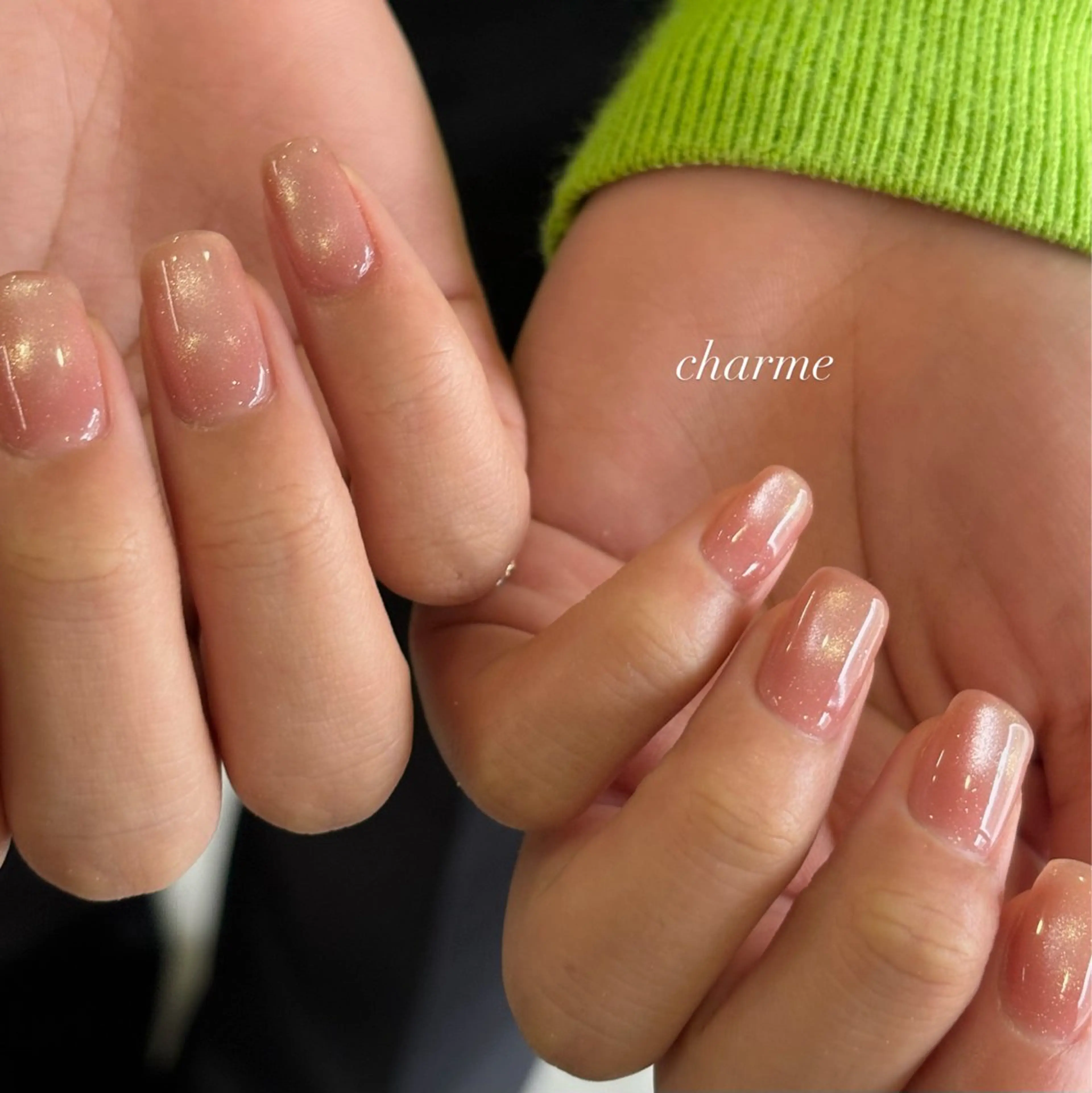 ネイル 氷ネイル・うるうるネイル ハンドネイル charme nailのネイルデザイン