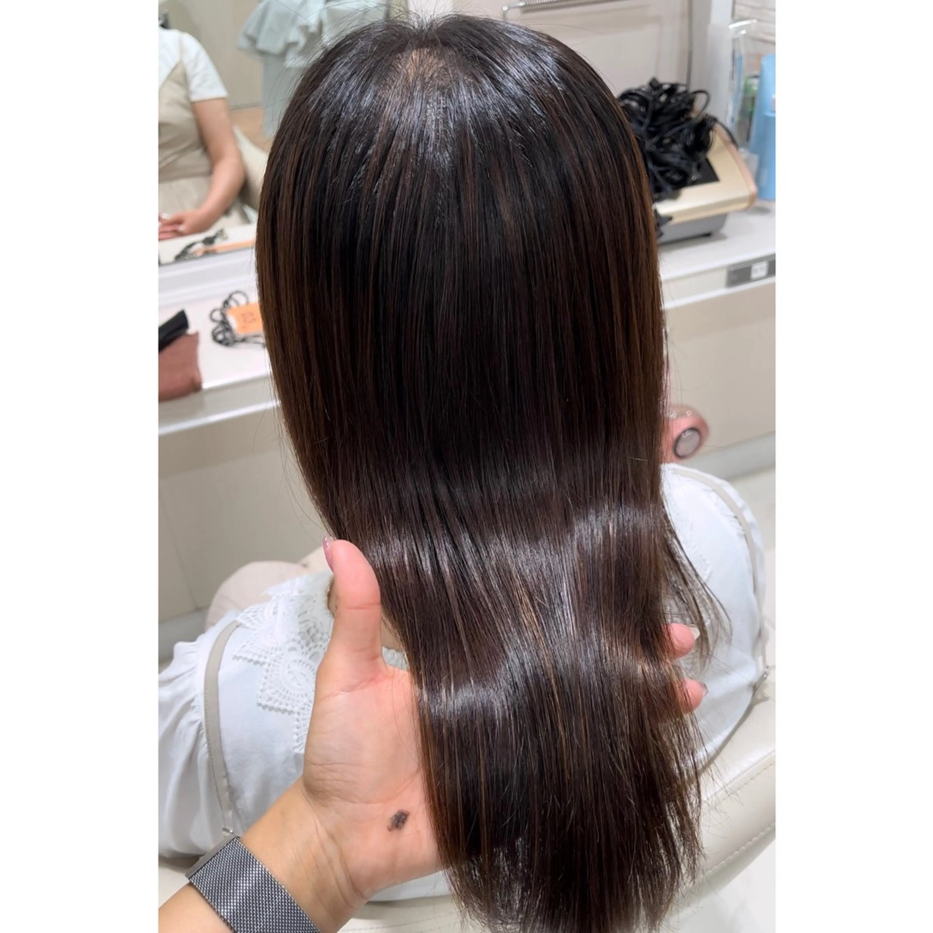 セミロング パーマ 韓国ヘア 🎀中川綾乃🎀のヘアスタイル