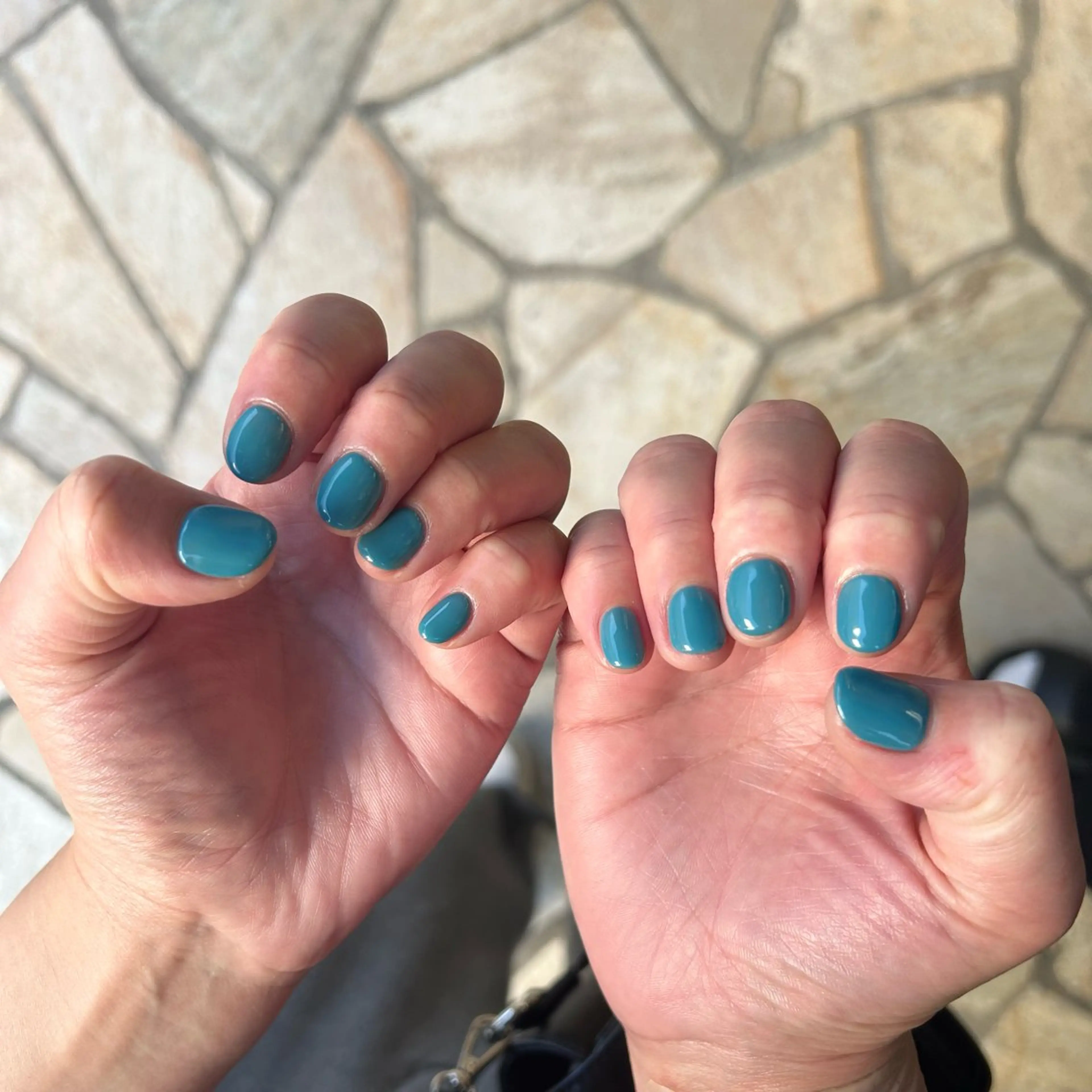 ネイル ブルー ワンカラーネイル 野口 姫和のネイルデザイン