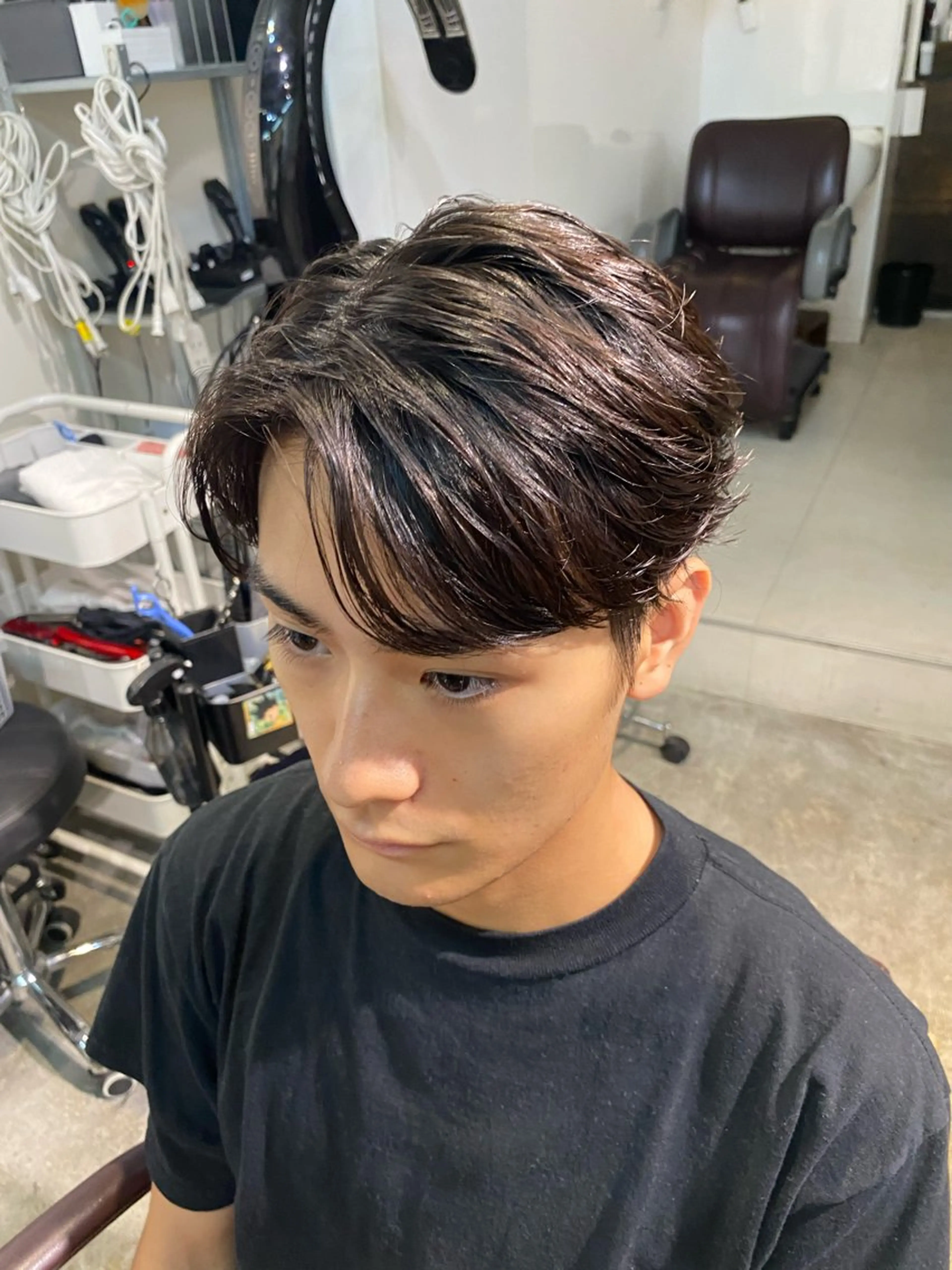 パーマ メンズ カット パーマ パーマ特化/フェザー パーマシャドウ/真生のヘアスタイル