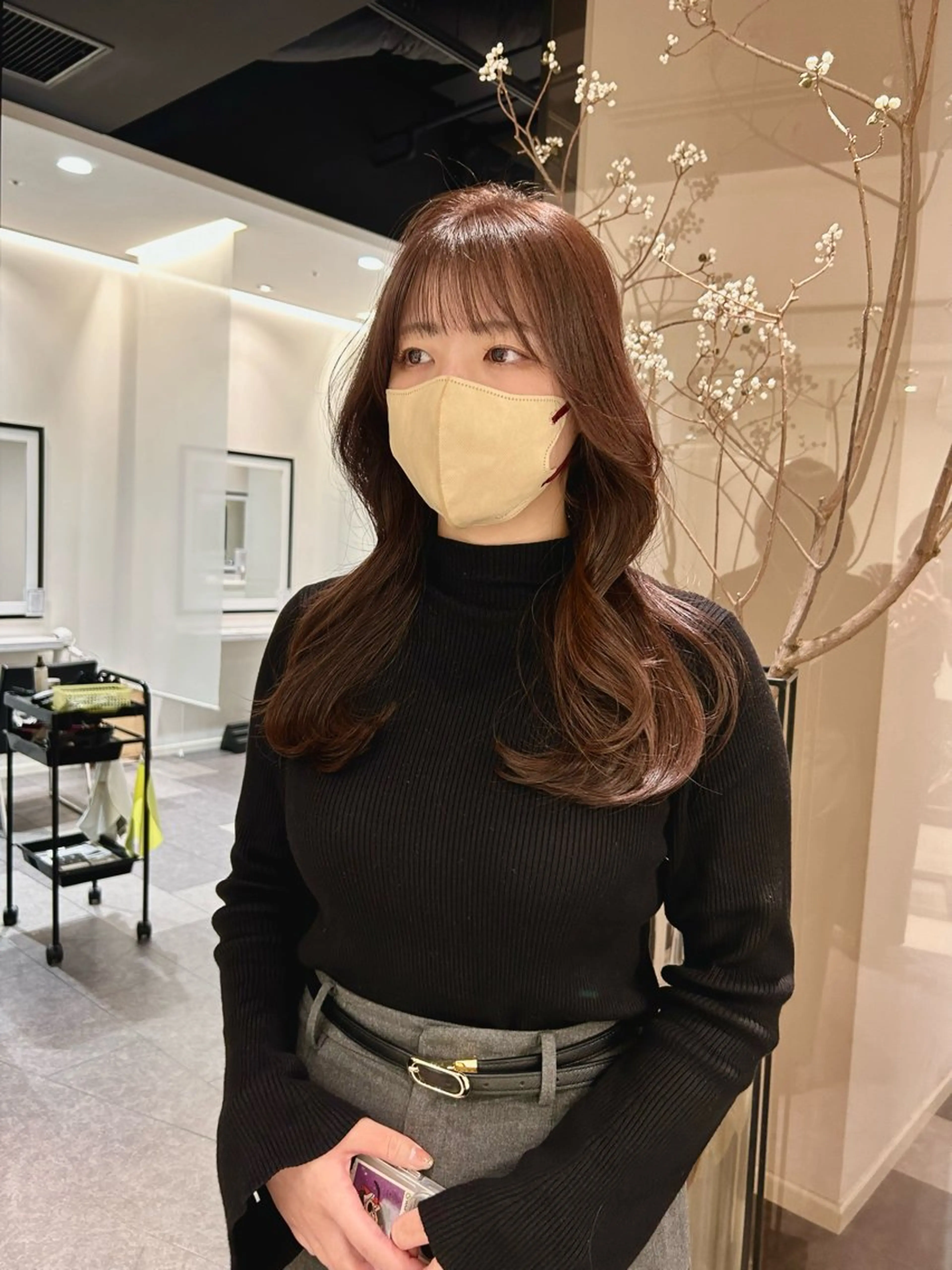 ロング カラー ボブ くびれヘア 髪質改善 レイヤーカット 縮毛矯正 美髪矯正/ 伊藤 更のヘアスタイル