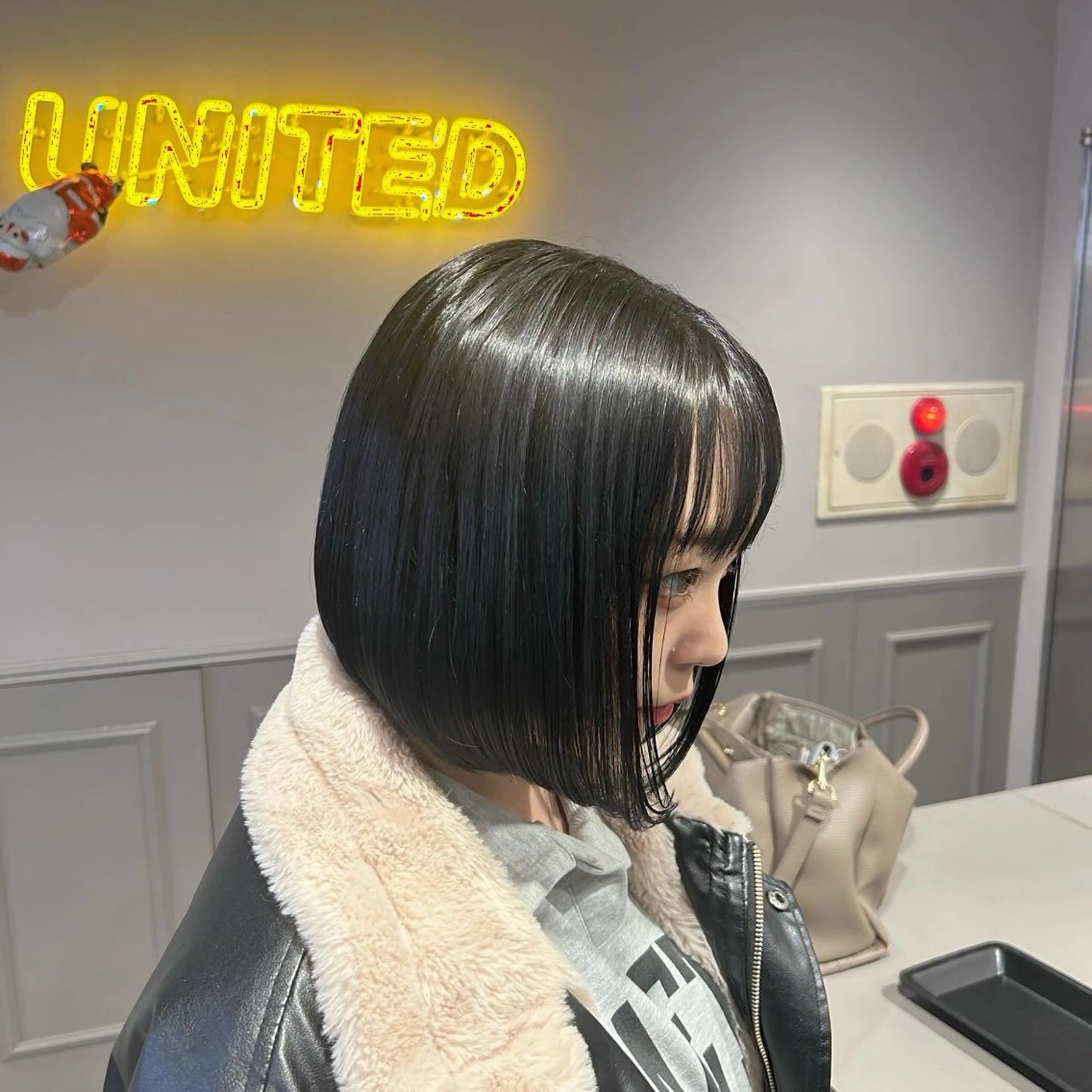 ミディアム カラー パーマ ヘアアレンジ メンズ キッズ ブリーチなしカラー/ ブラウン/レイヤーのヘアスタイル