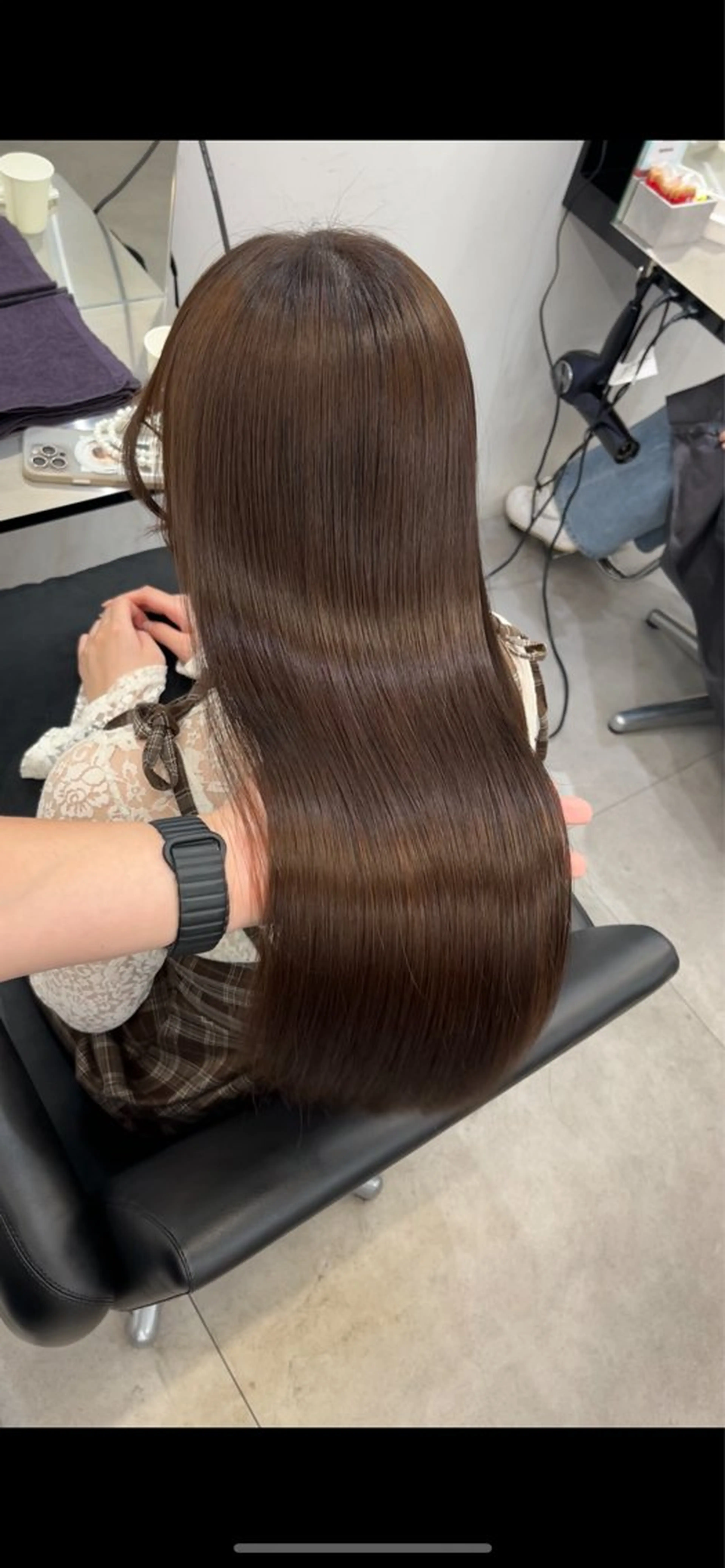 ロング カット ヘアカラー 縮毛矯正 トリートメント 髪質改善/縮毛矯正 梅田茶屋町/西尾祐作のヘアスタイル