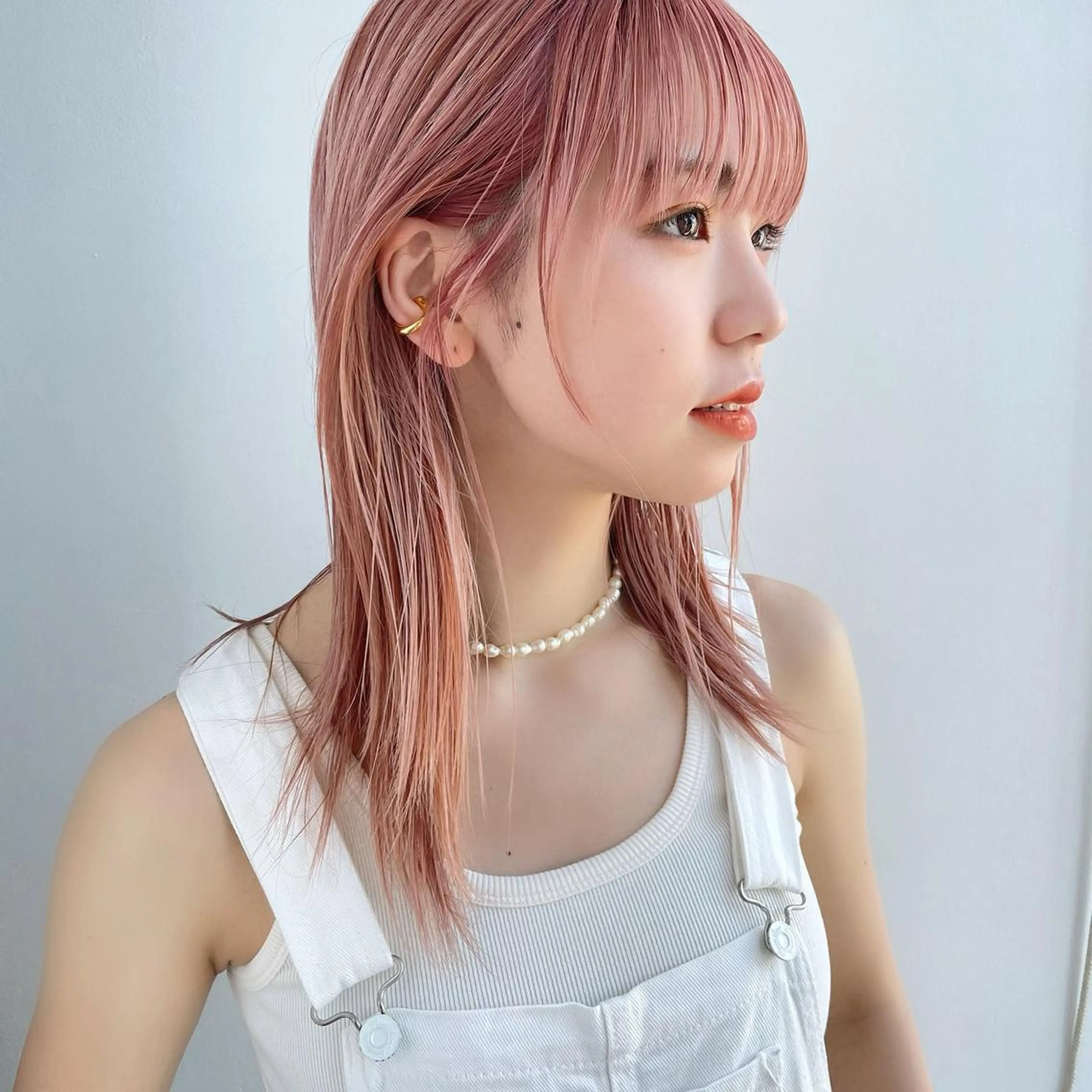 ロング カラー ヘアアレンジ ピンクカラー 【柔らか透明感✨/ 似合せ前髪】大石葉月のヘアスタイル