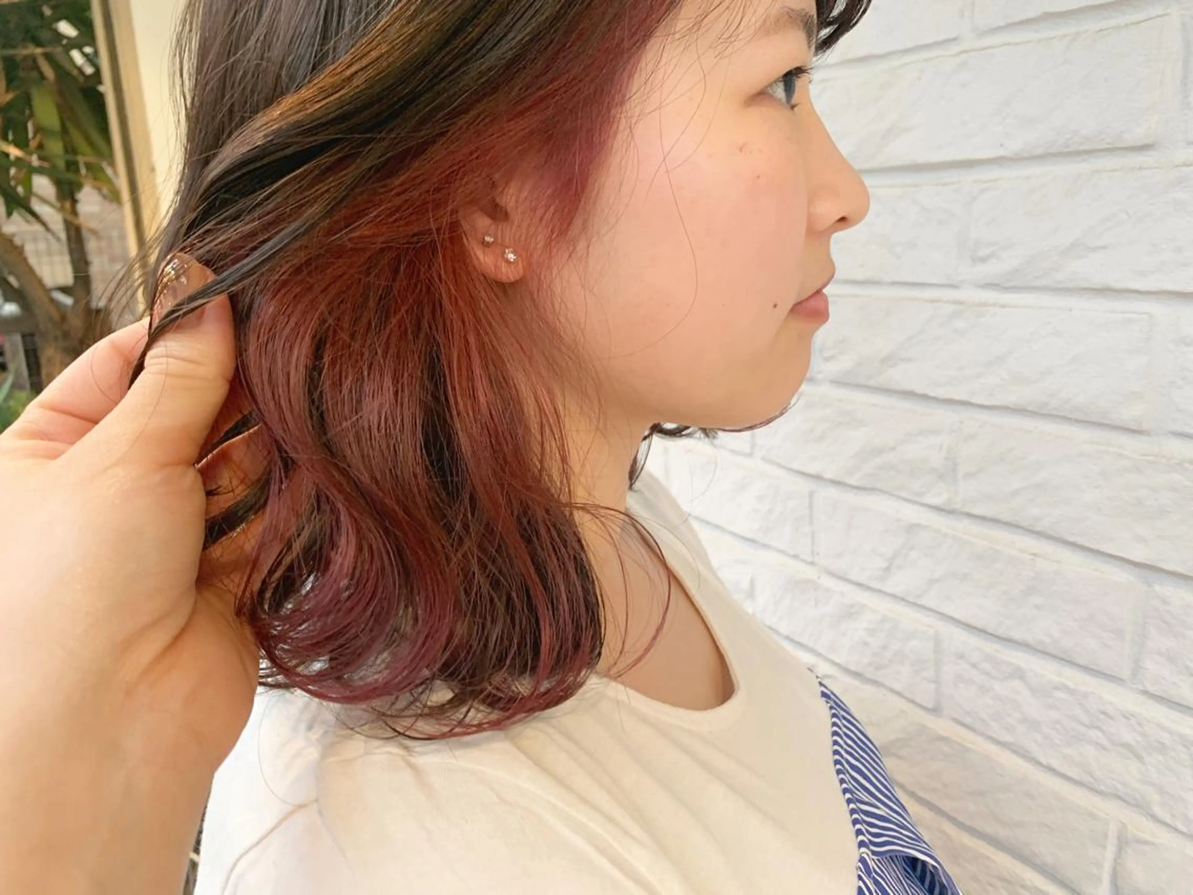 セミロング カラー ヘアアレンジ ヘアカラー ◎モチマル チアキ◎のヘアスタイル