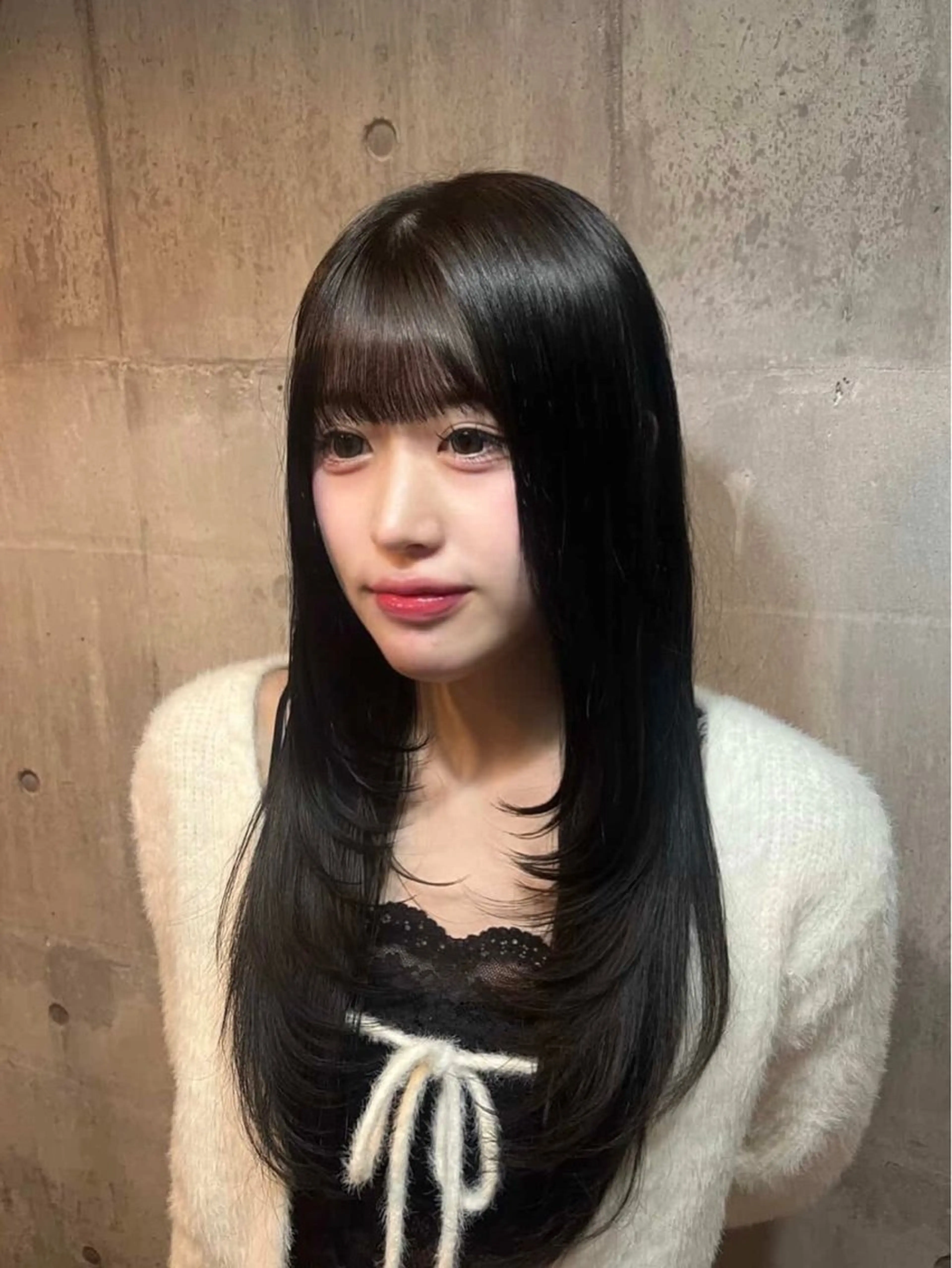 ロング カラー レイヤーカット カット ヘアカラー トリートメント nagi レイヤーカットのヘアスタイル