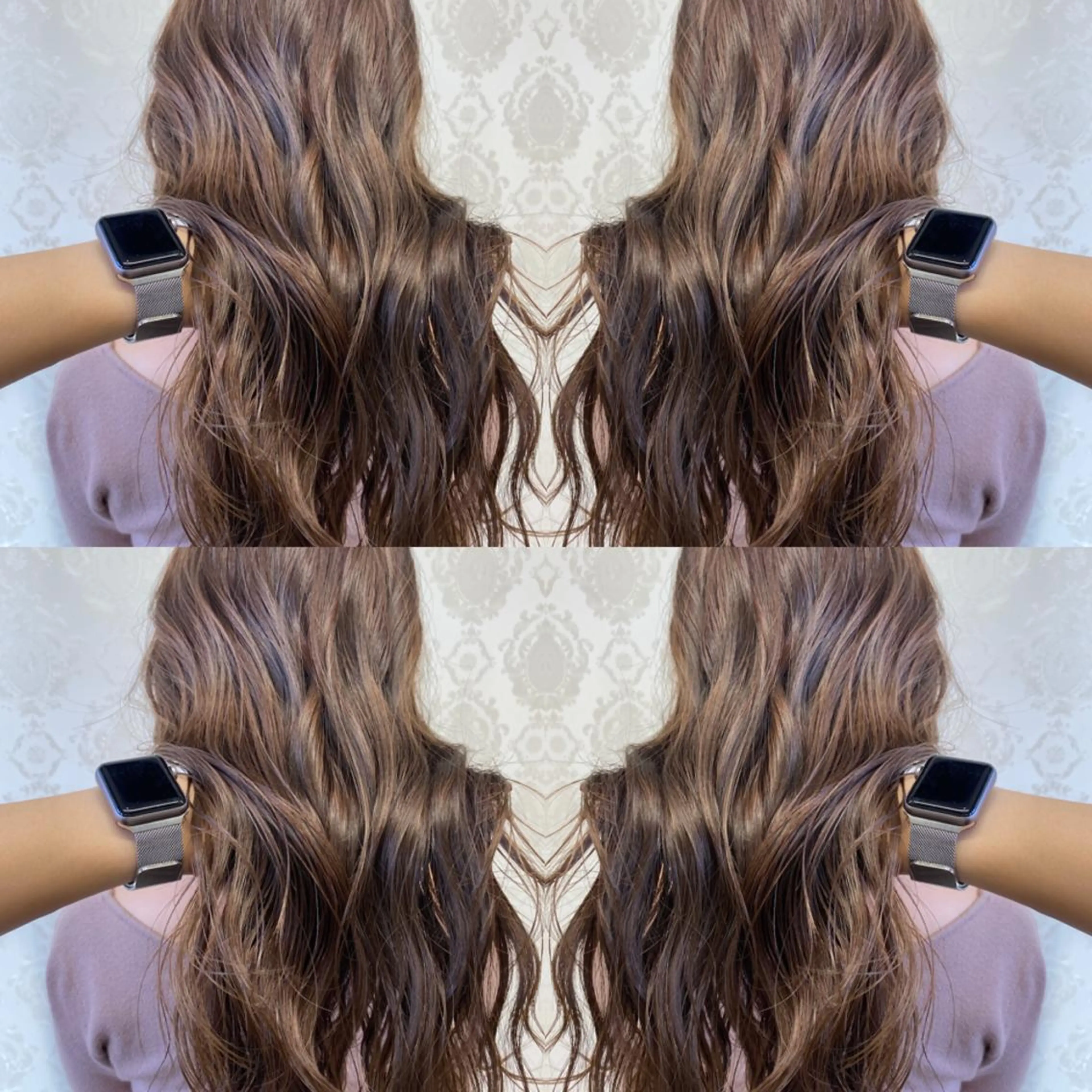 セミロング ラベンダーブラウン ボブ 髪質改善 トリートメント カット ヘアカラー トリートメント ココロ☀️ CLUTCH天王寺店のヘアスタイル