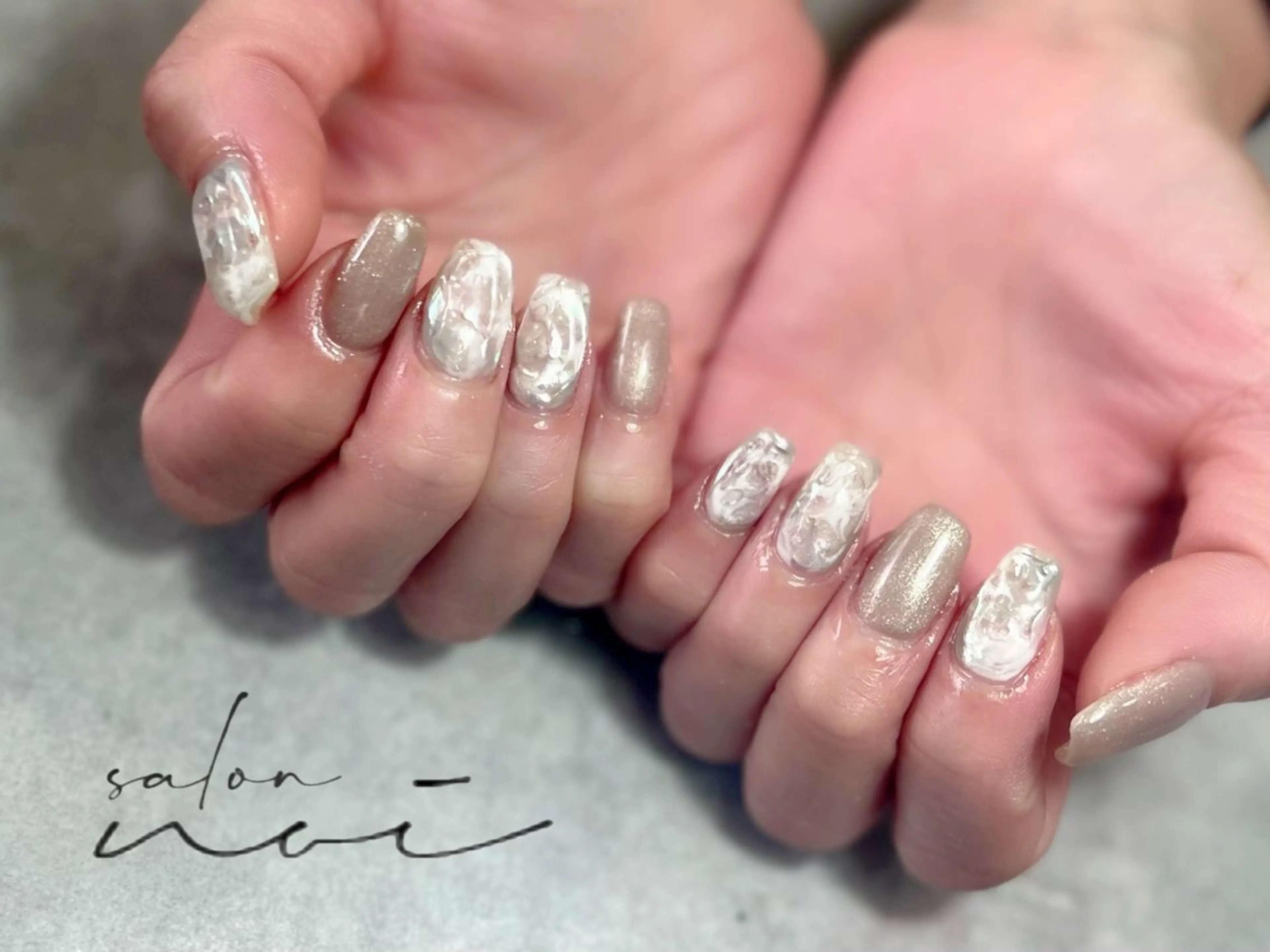 ネイル ニュアンスネイル ぷっくりネイル ハンドネイル salon noi所属・salon noiのネイルデザイン