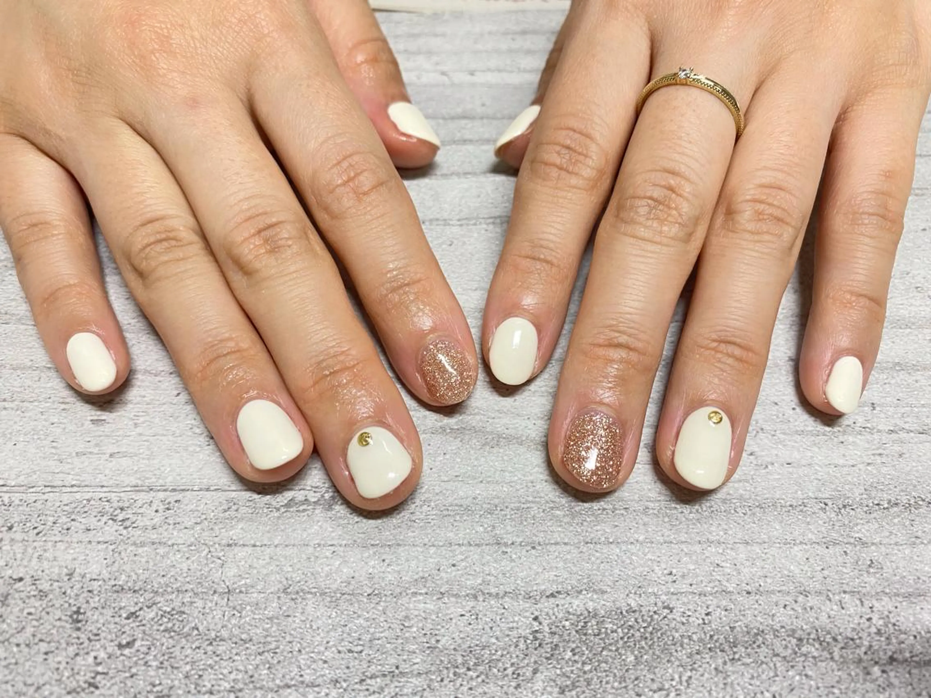 ネイル ラメ(グリッター) ワンカラーネイル ハンドネイル Mogu nail 二子玉川のネイルデザイン