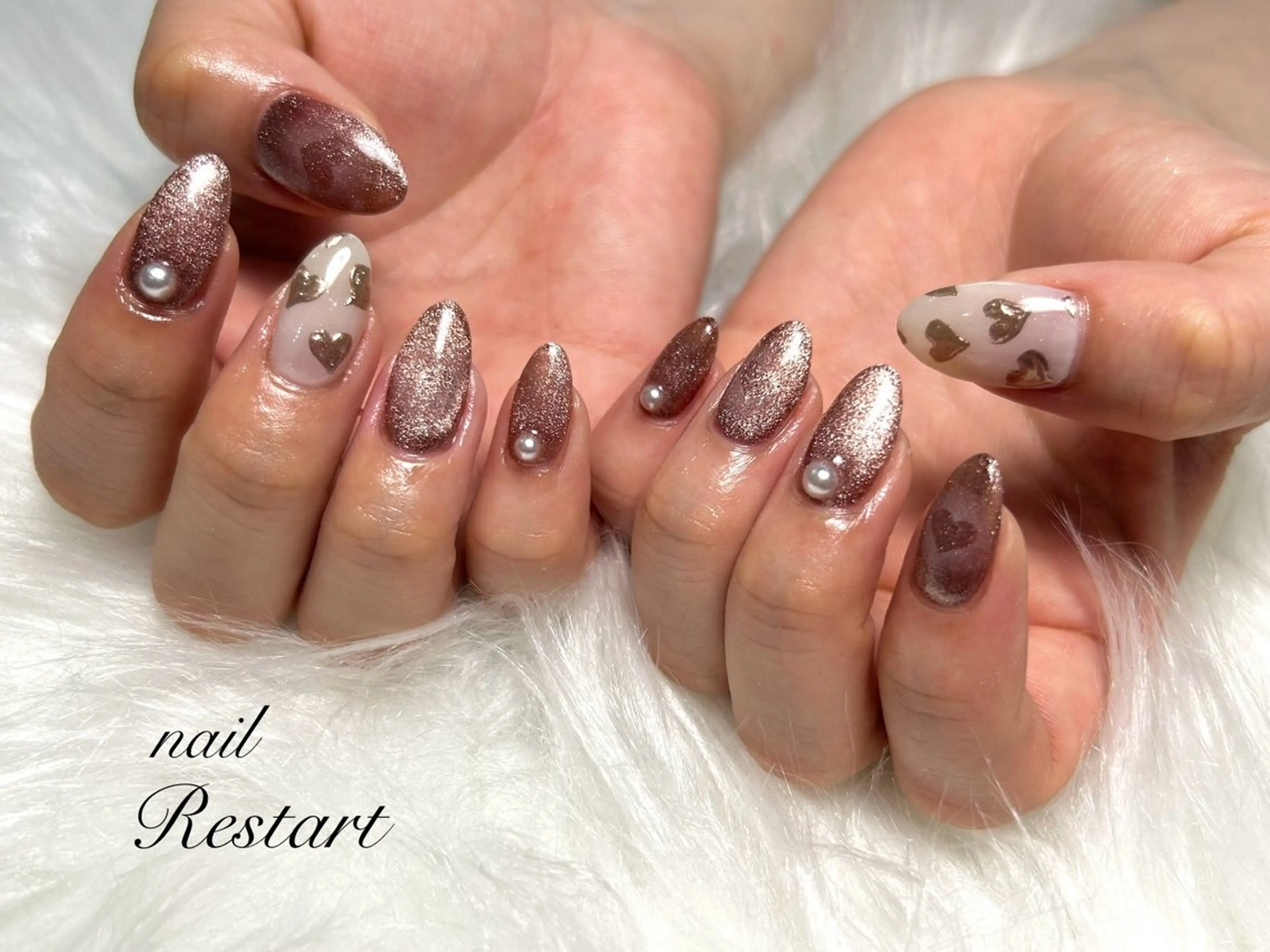 セミロング ハンドネイル nail Restart所属・Restart YURIのネイルデザイン