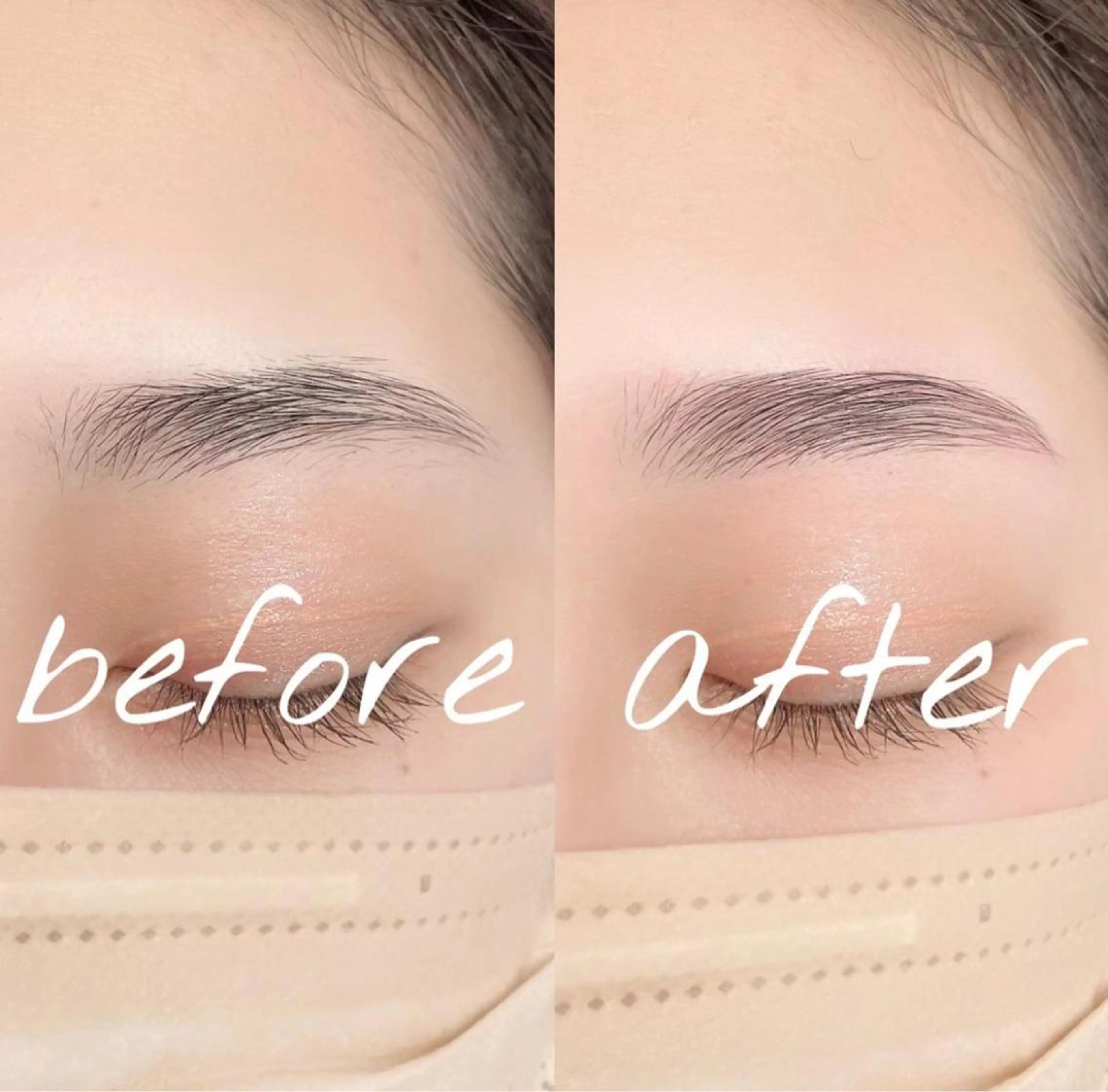 アイブロウ ハリウッドブロウリフト mignon niinaのマツエク・マツパデザイン