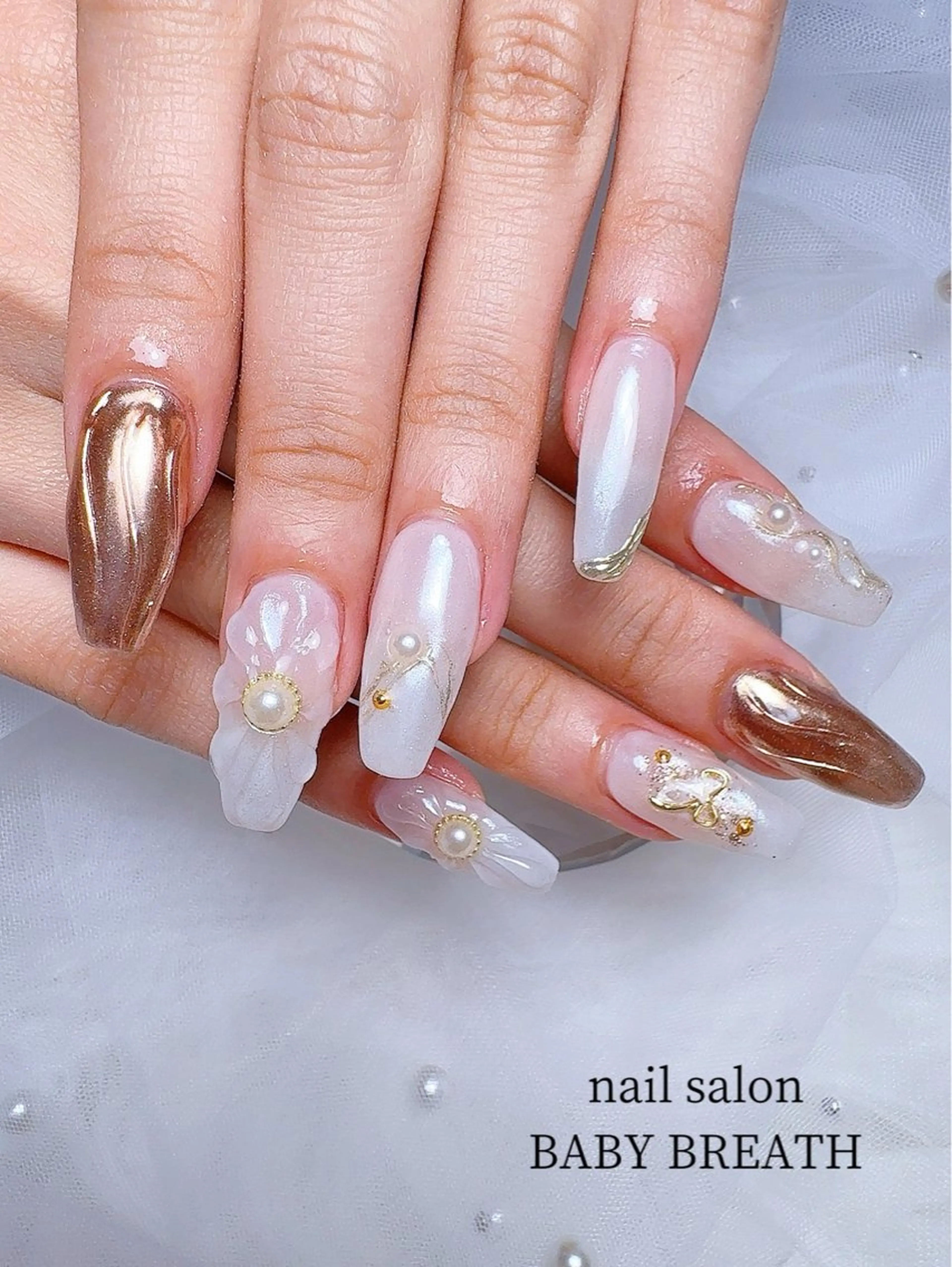 ネイル アートネイル フラッシュネイル フットネイル グラデーション ラメ(グリッター) ハンドネイル BABY  BREATH所属・y natsumiのネイルデザイン