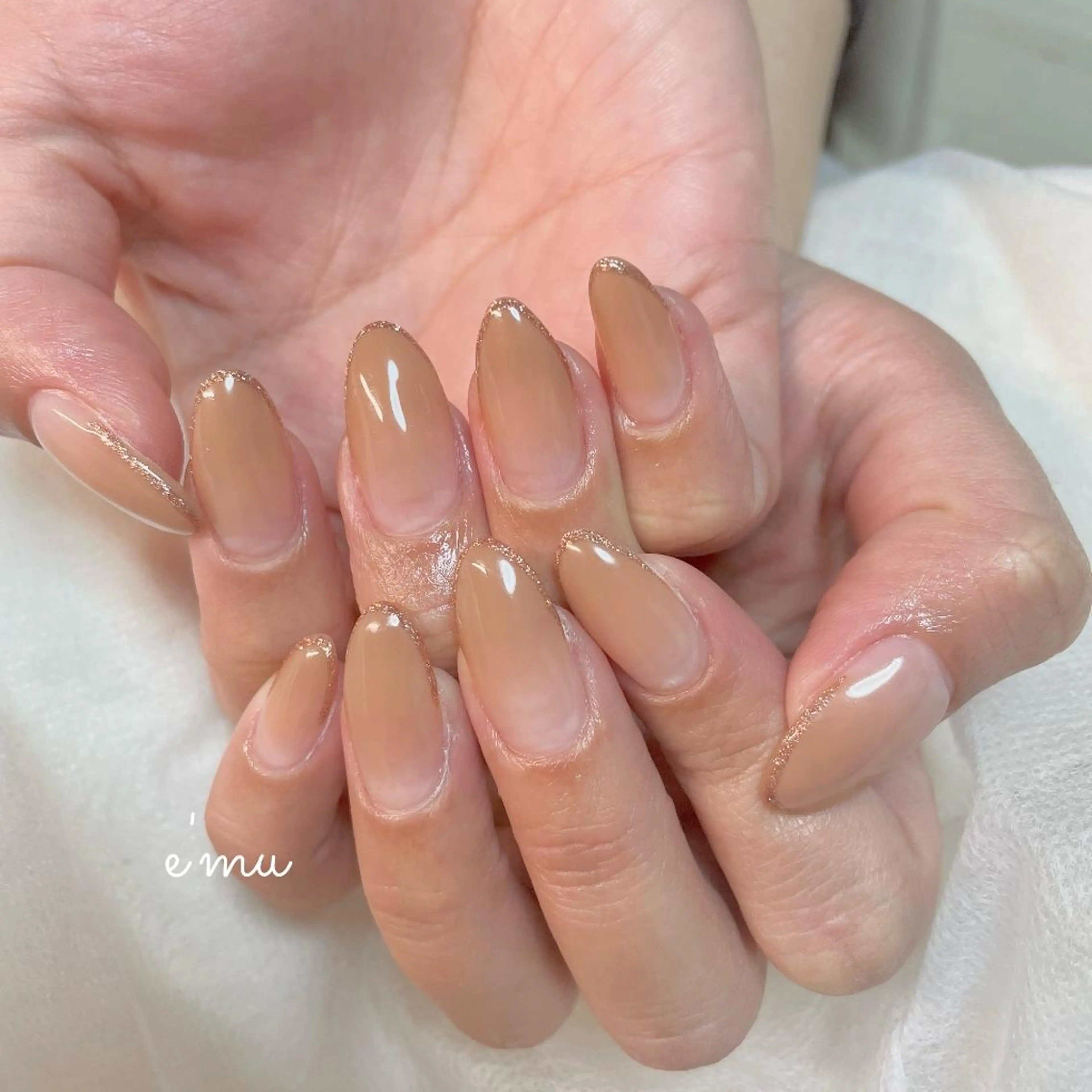 ネイル フレンチネイル ハンドネイル nail salon e'mu💐のネイルデザイン