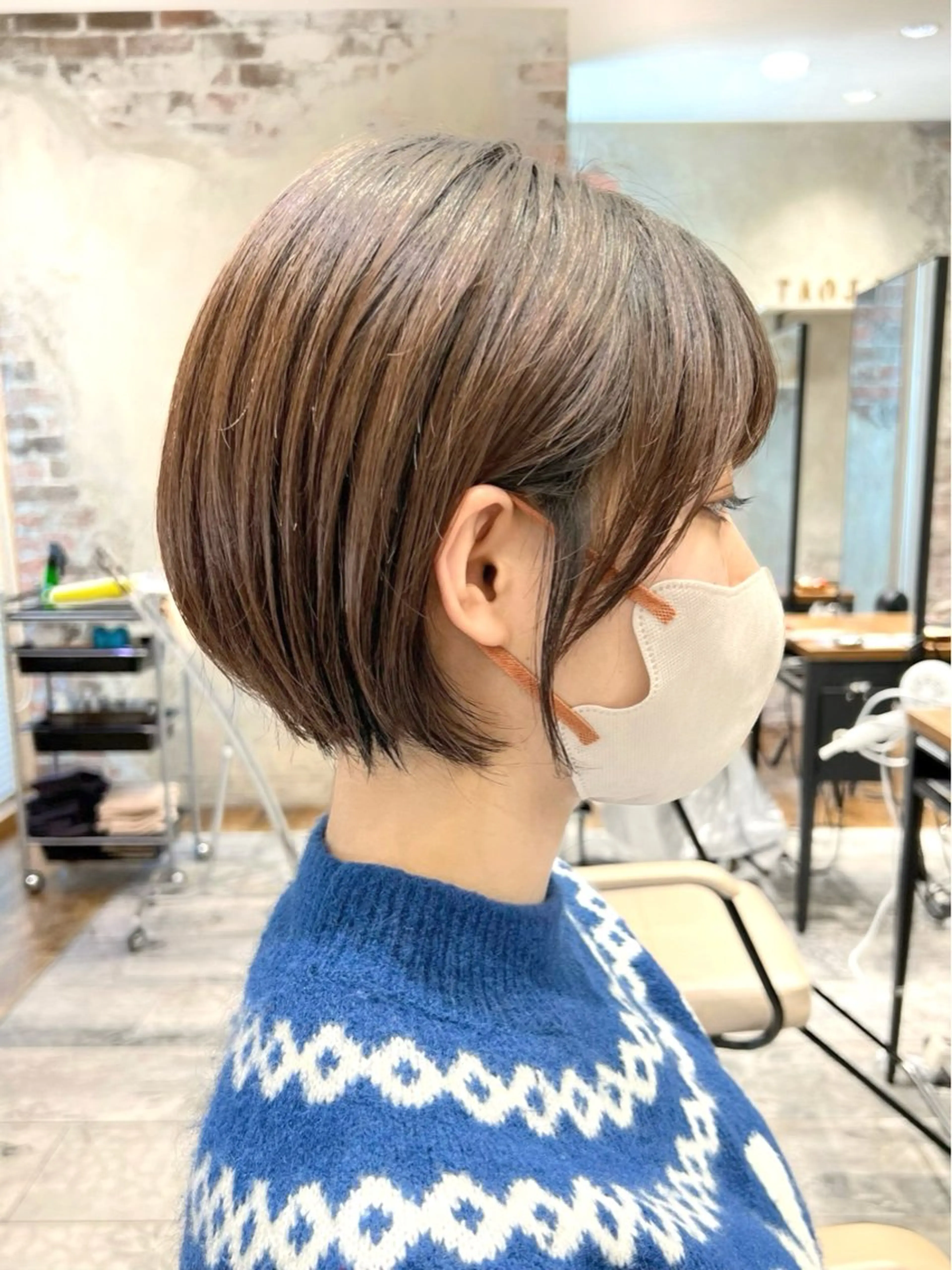 ショート カラー カット ヘアカラー トリートメント 💍新宿ショート 💍岩田莉奈のヘアスタイル