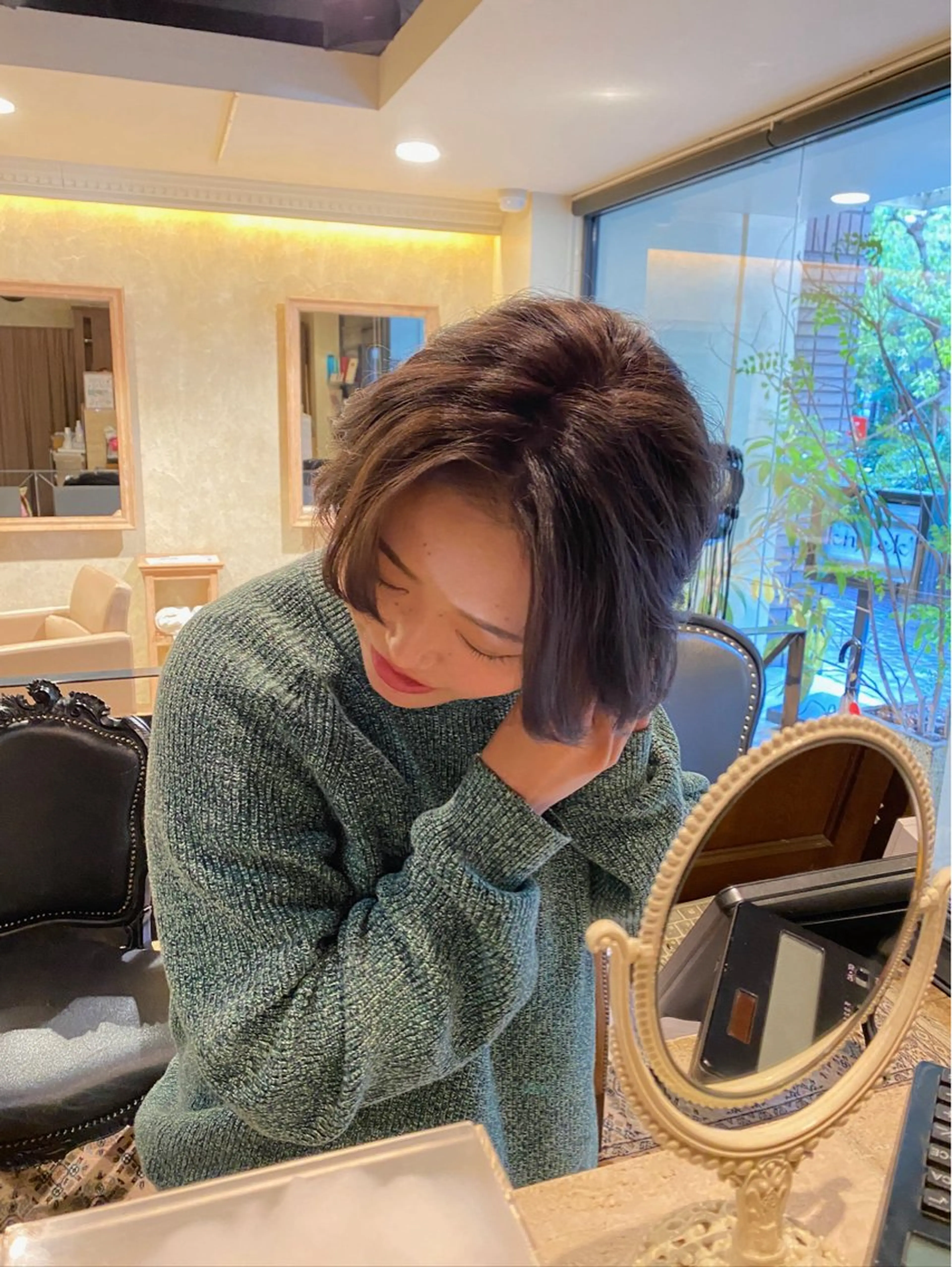 ショート カット ヘアカラー ボブ/レイヤー/ 梅田/天野川奈緒のヘアスタイル