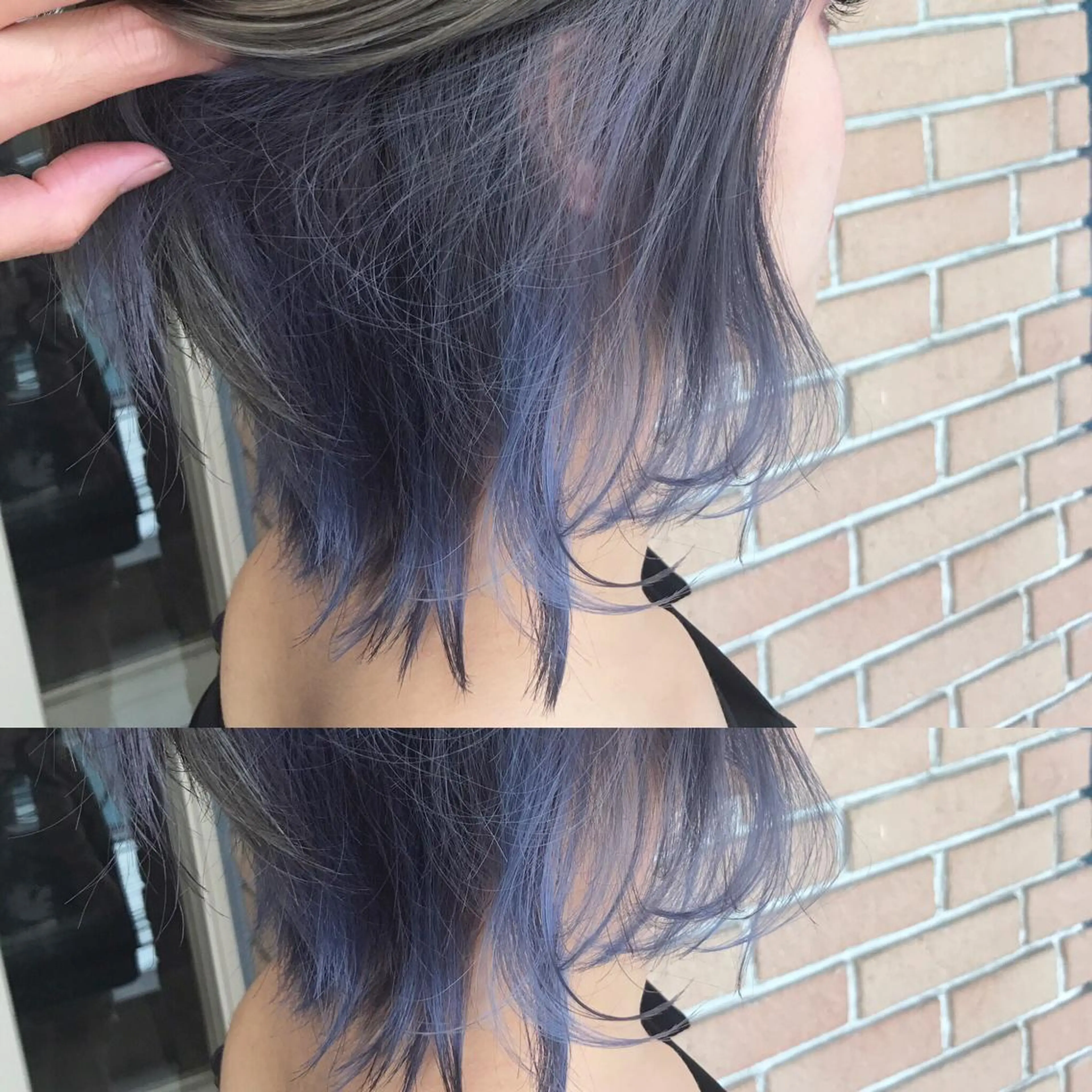 ショート カラー パーマ ヘアアレンジ メンズ キッズ ネイル マツエク・マツパ ブルーカラー ブルー サロンドミルク 原宿のヘアスタイル