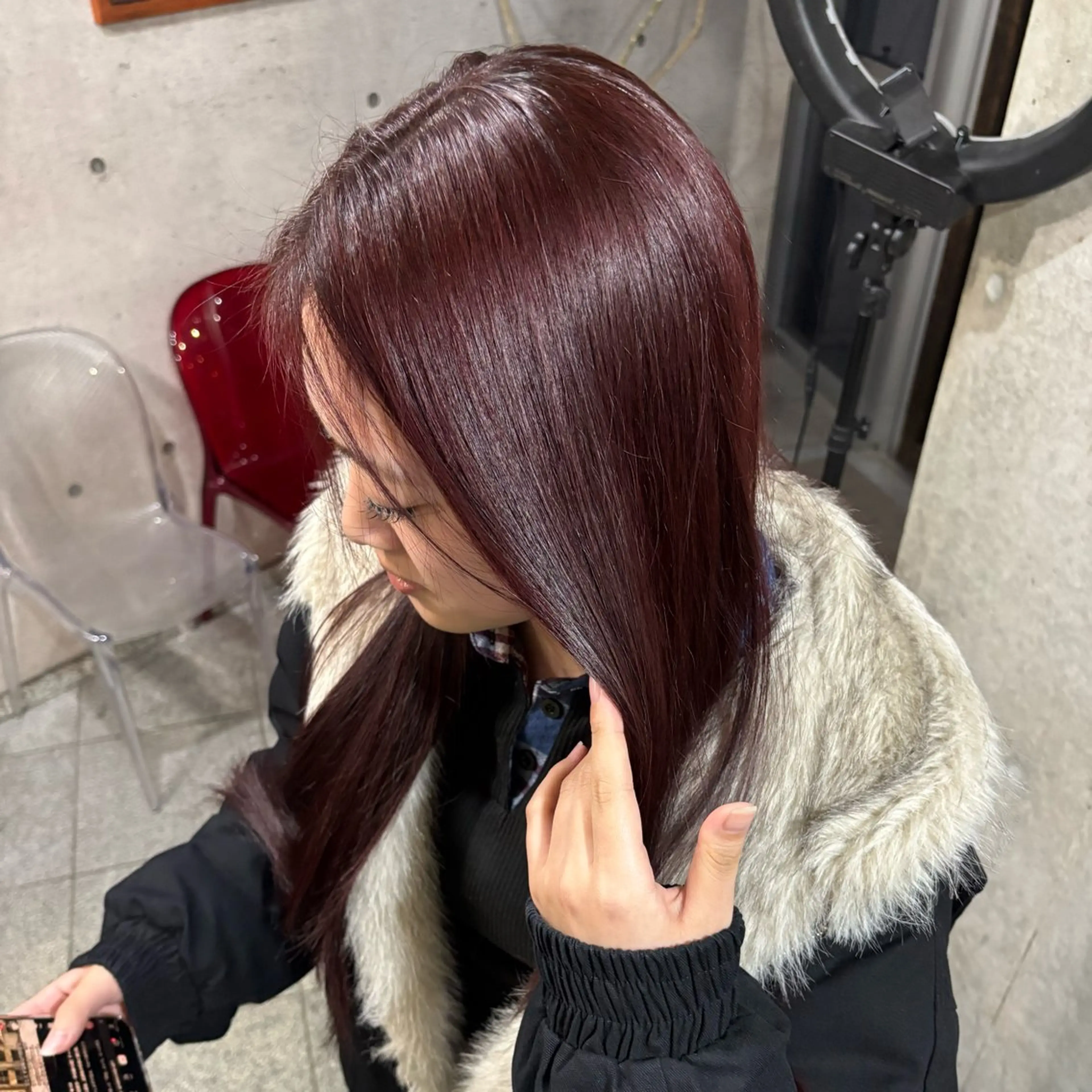 カラー ブリーチ ブリーチなしカラー ヘアカラー Hair×design ARUE所属・HAGA HINAのヘアスタイル