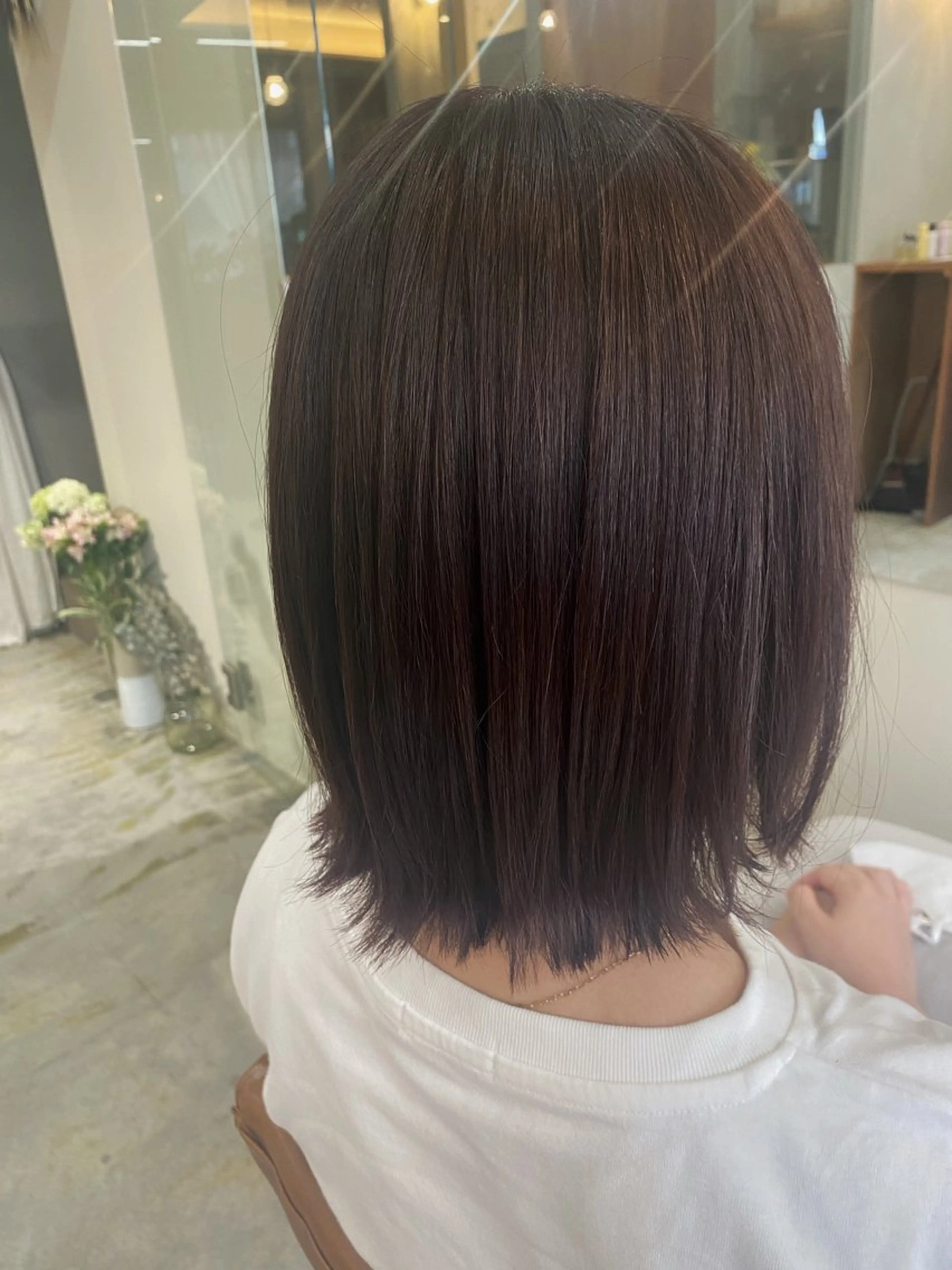 ミディアム カット ヘアカラー トリートメント 🌻花屋併設🌻濱 幸帆のヘアスタイル