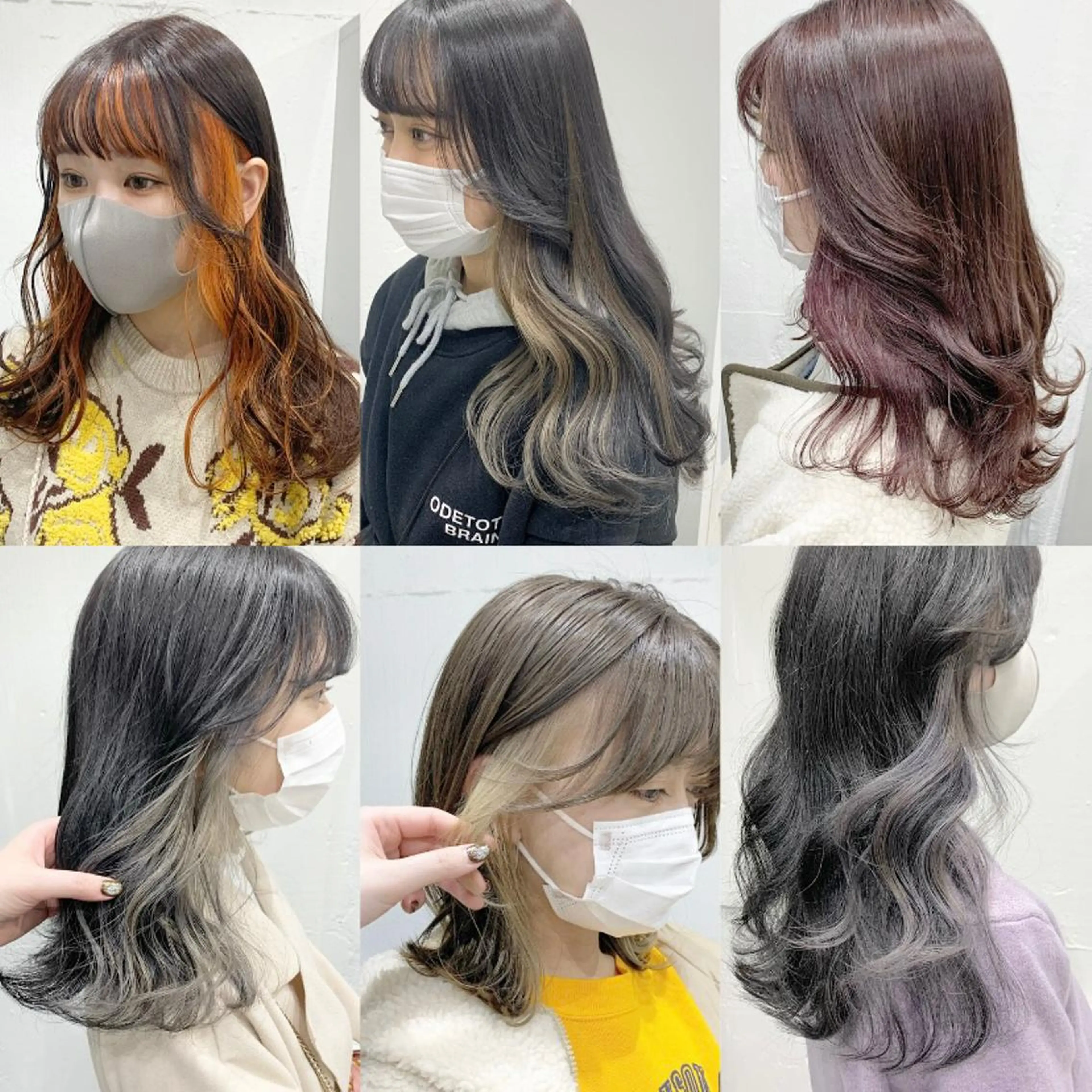 セミロング カラー ヘアアレンジ カット ヘアカラー トリートメント ヘアセット SALOWIN原宿ash店所属・憧れの艶ハイトーンへ 🐈サイサキのヘアスタイル