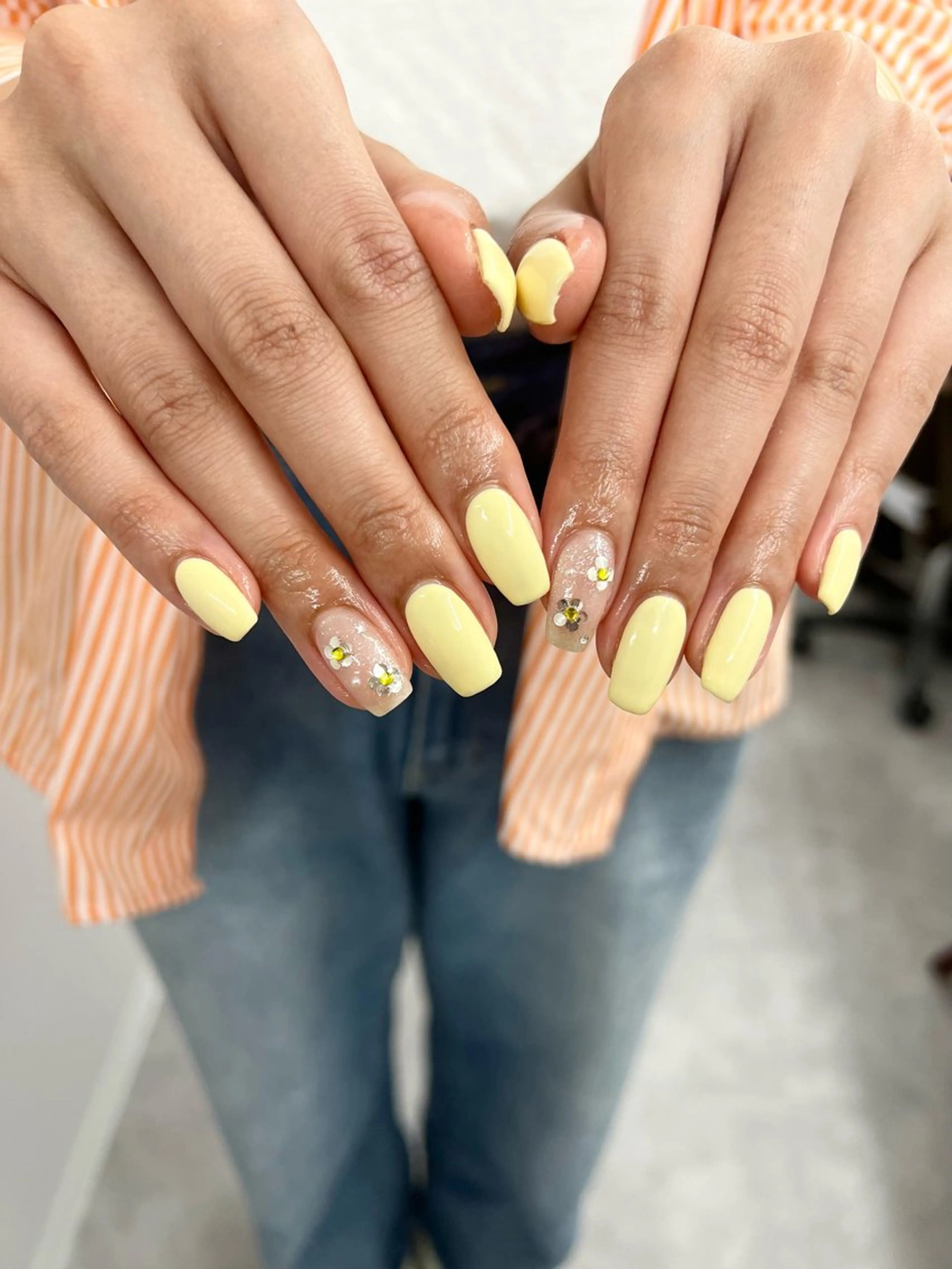 ネイル ジェルネイル マグネットネイル ニュアンスネイル パラジェル リボン ハンドネイル ハンドケア Bana_ Nailのネイルデザイン