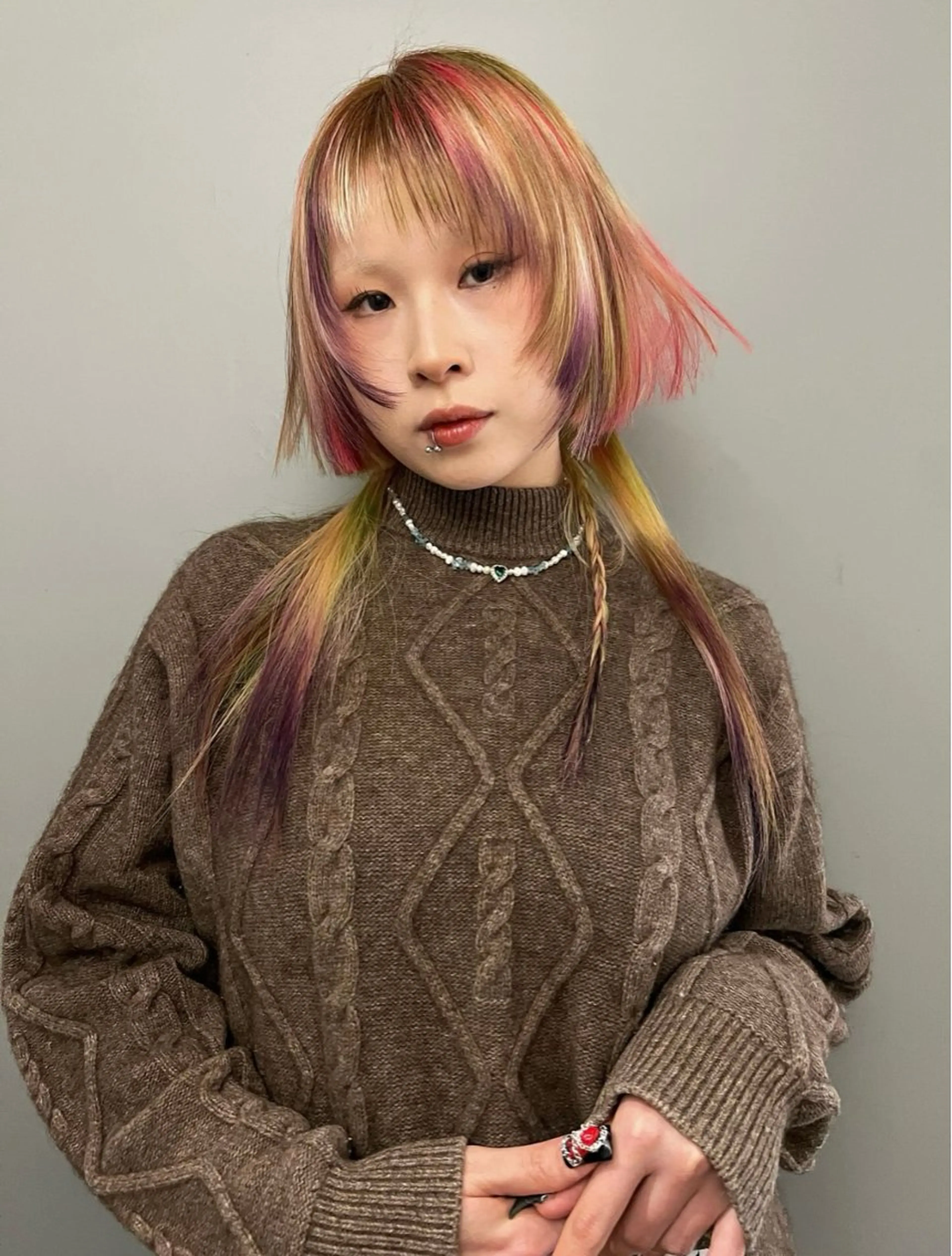 ロング カラー カット ヘアカラー haco＋所属・圧倒的デザイン力 店長🎨RENAのヘアスタイル