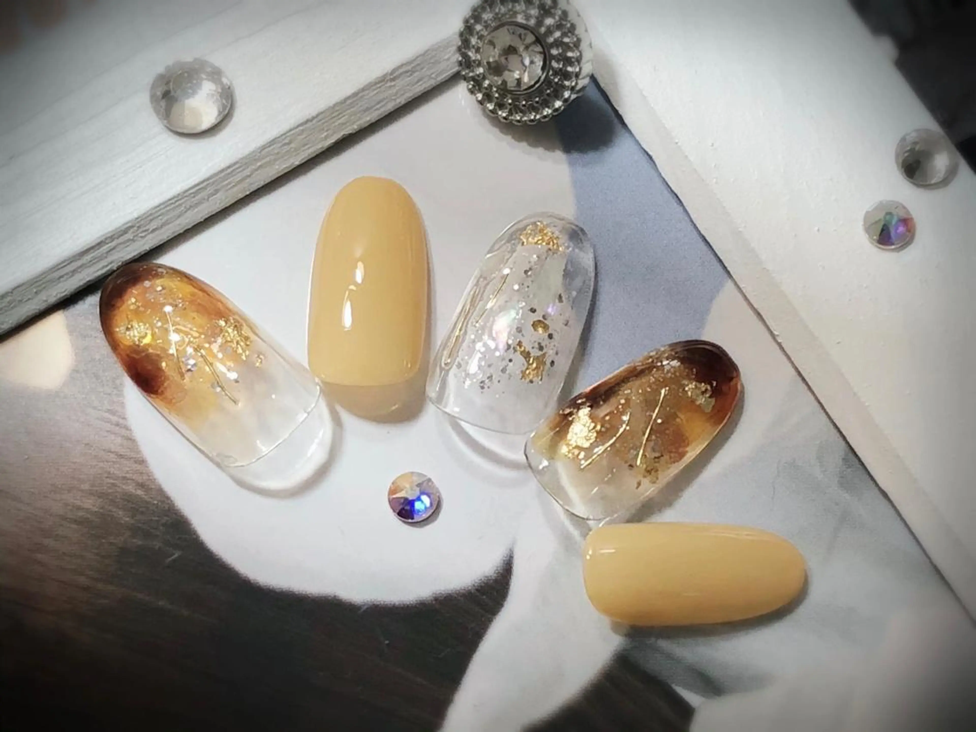 ネイル ジェルネイル パラジェル 北浦和 自爪育成ケアのネイルデザイン