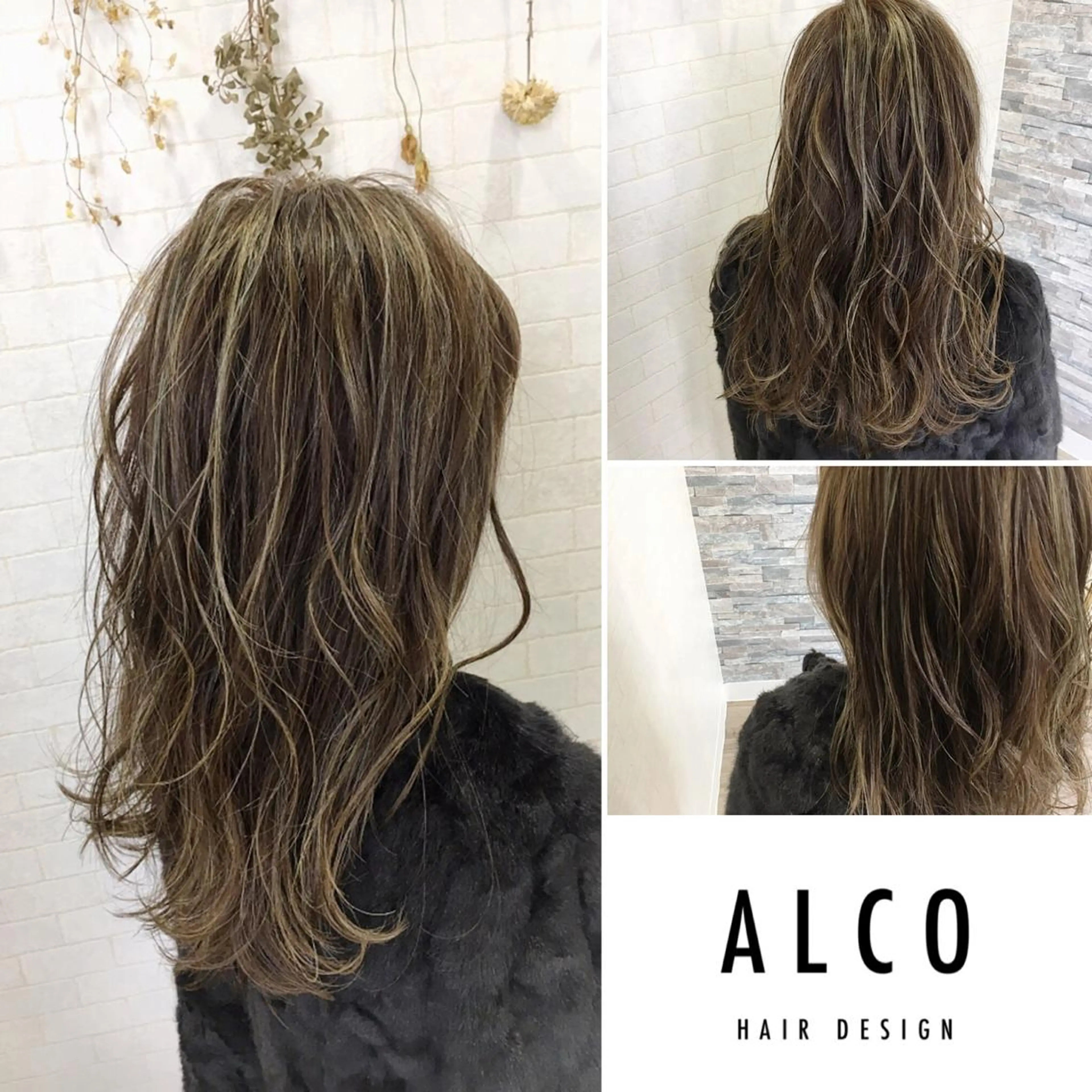 セミロング カラー ワタイショウタ 髪質改善✨眉毛サロンのヘアスタイル