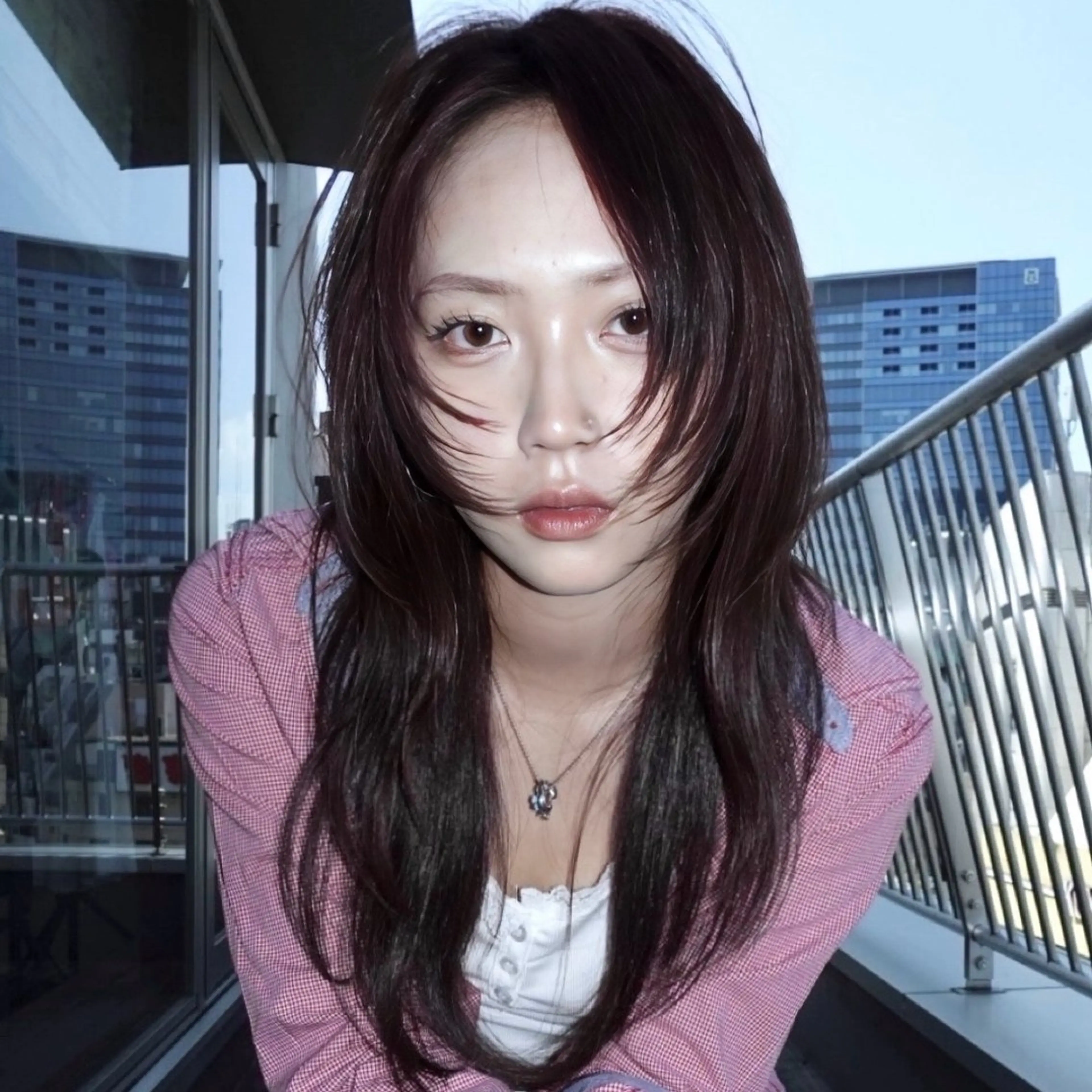 セミロング カラー ブリーチ ケアカラー 透明感カラー ダブルカラー ブリーチなしカラー カット ヘアカラー レイヤーカット ボブ　渋谷のヘアスタイル