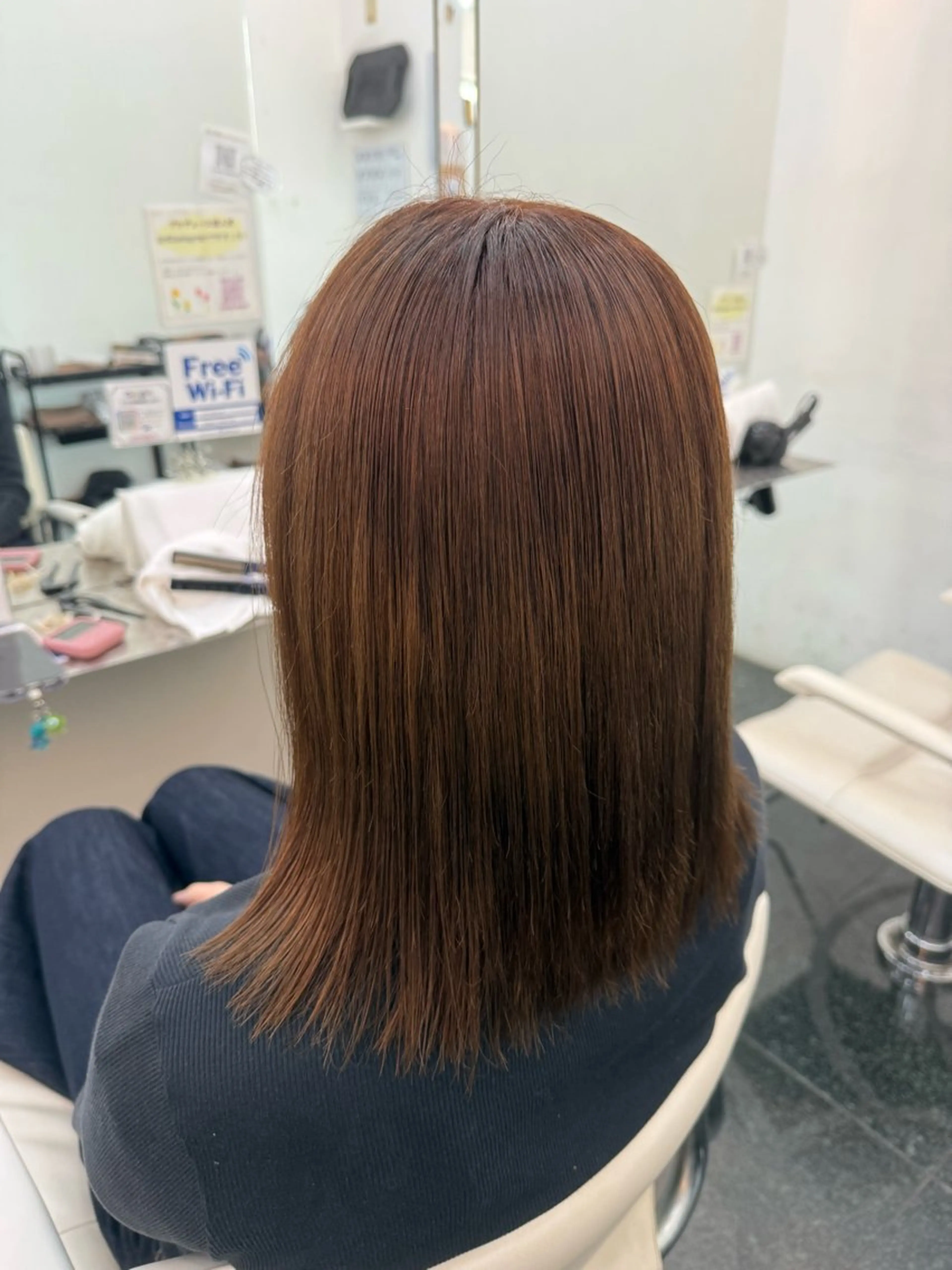 カラー 透明感カラー💎 岩崎美優のヘアスタイル