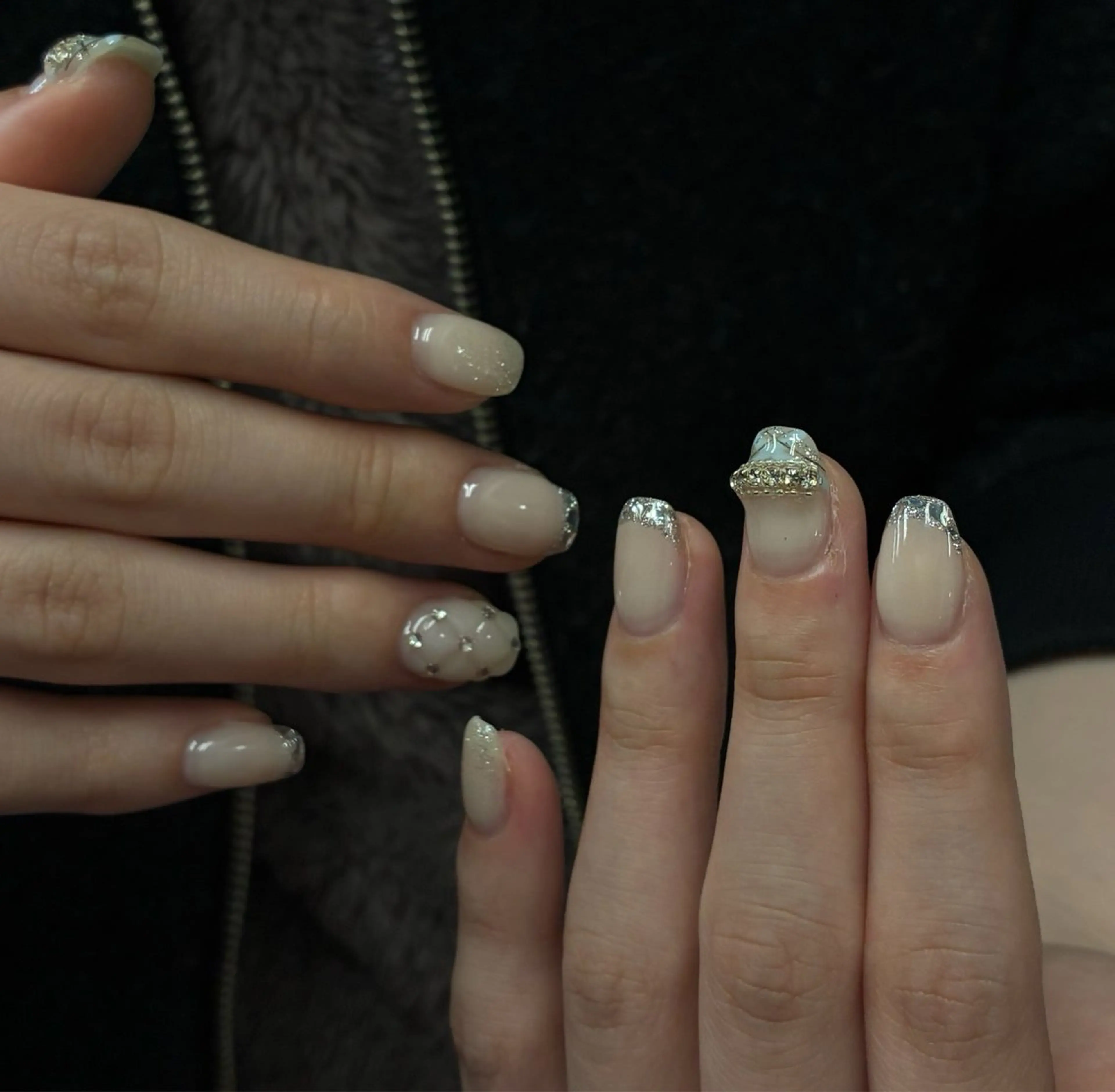 ネイル アートネイル フレンチネイル ジェルネイル 韓国ネイル 持ち込み ハンドネイル ANA.CHUO 本川越店舗のネイルデザイン