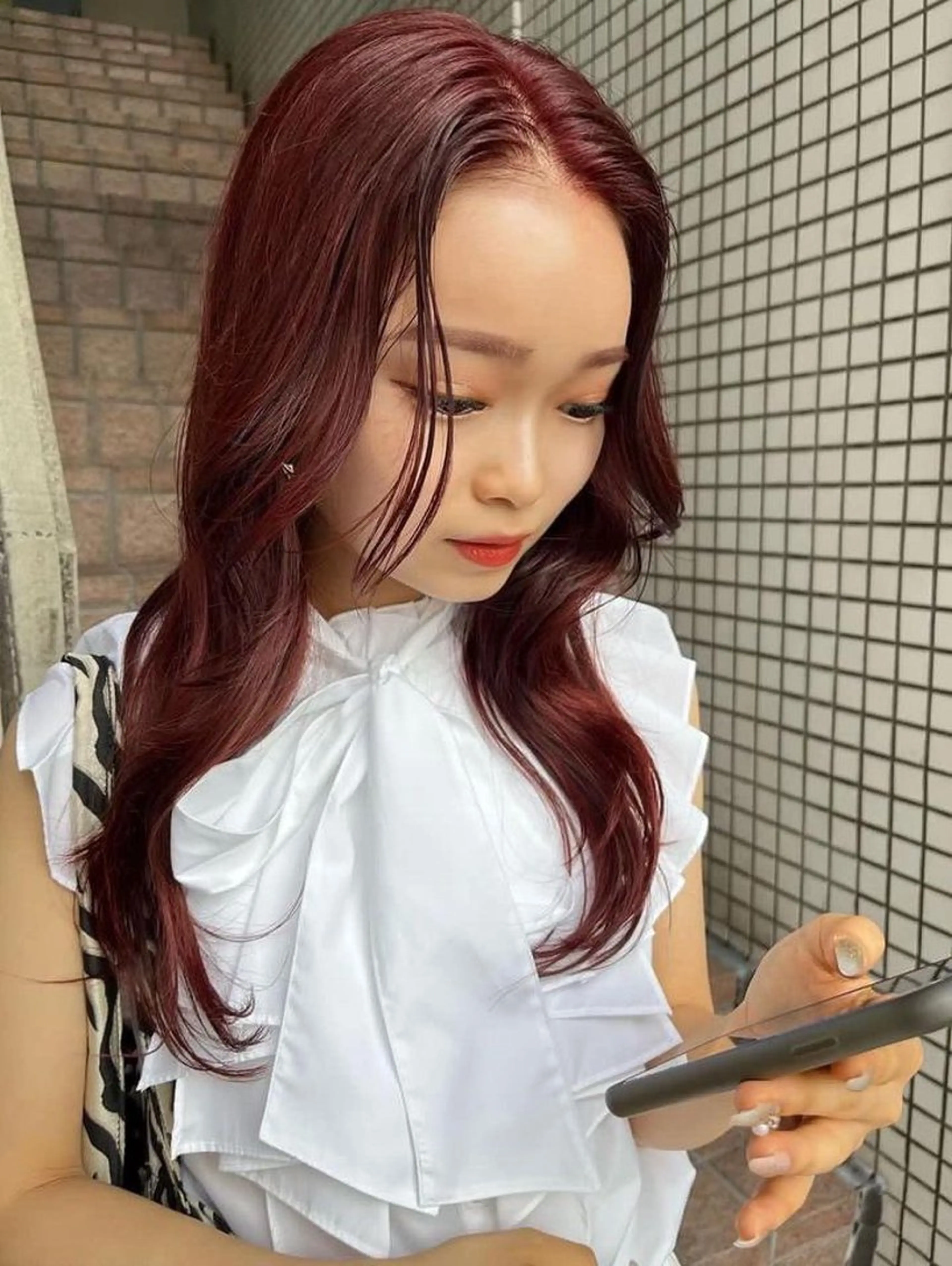 ロング 🍋暖色カラーヘアア レンジniina🍋のヘアスタイル