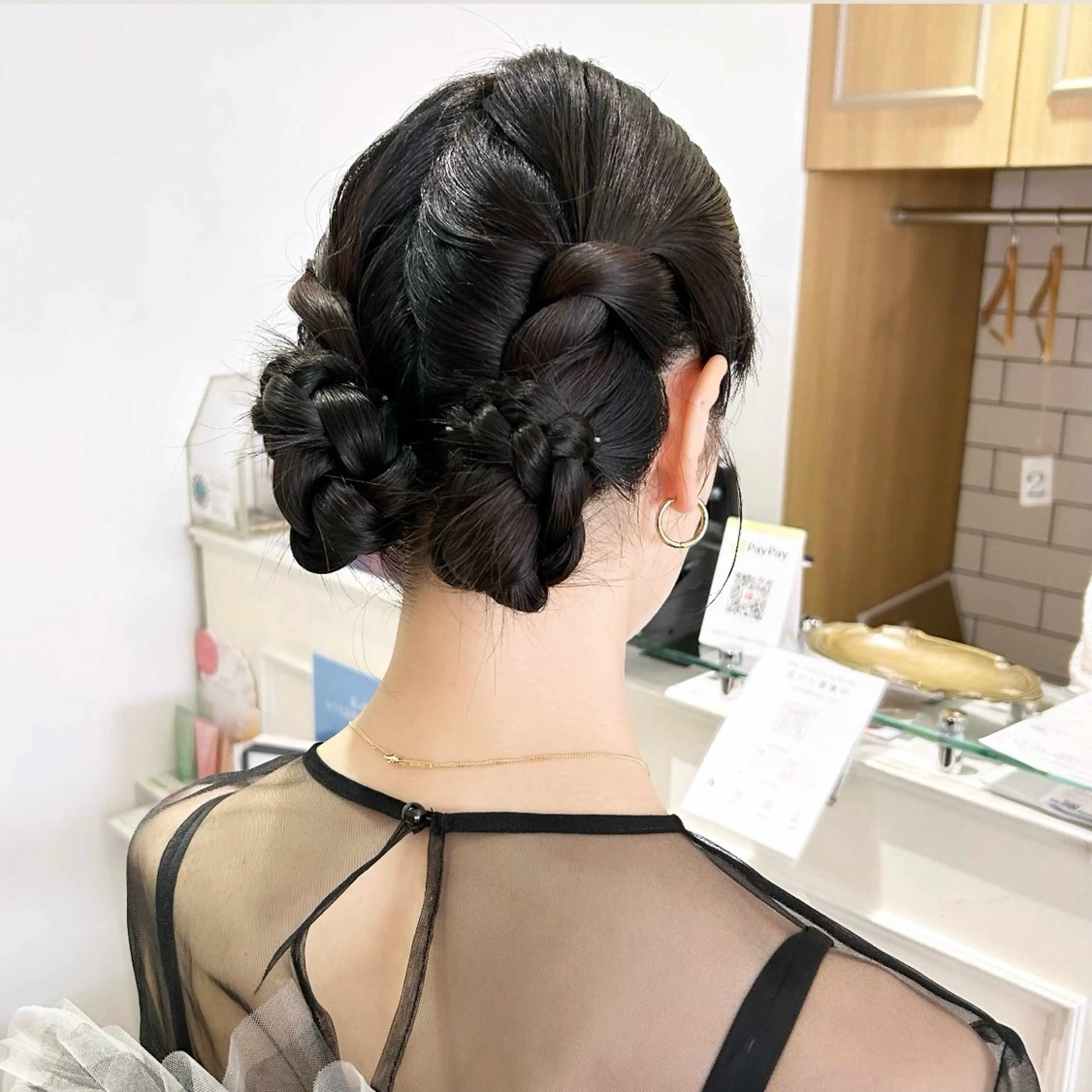 ロング カラー ヘアアレンジ ヘアセット 吉水 彩乃 /ボブ/透明感カラーのヘアスタイル