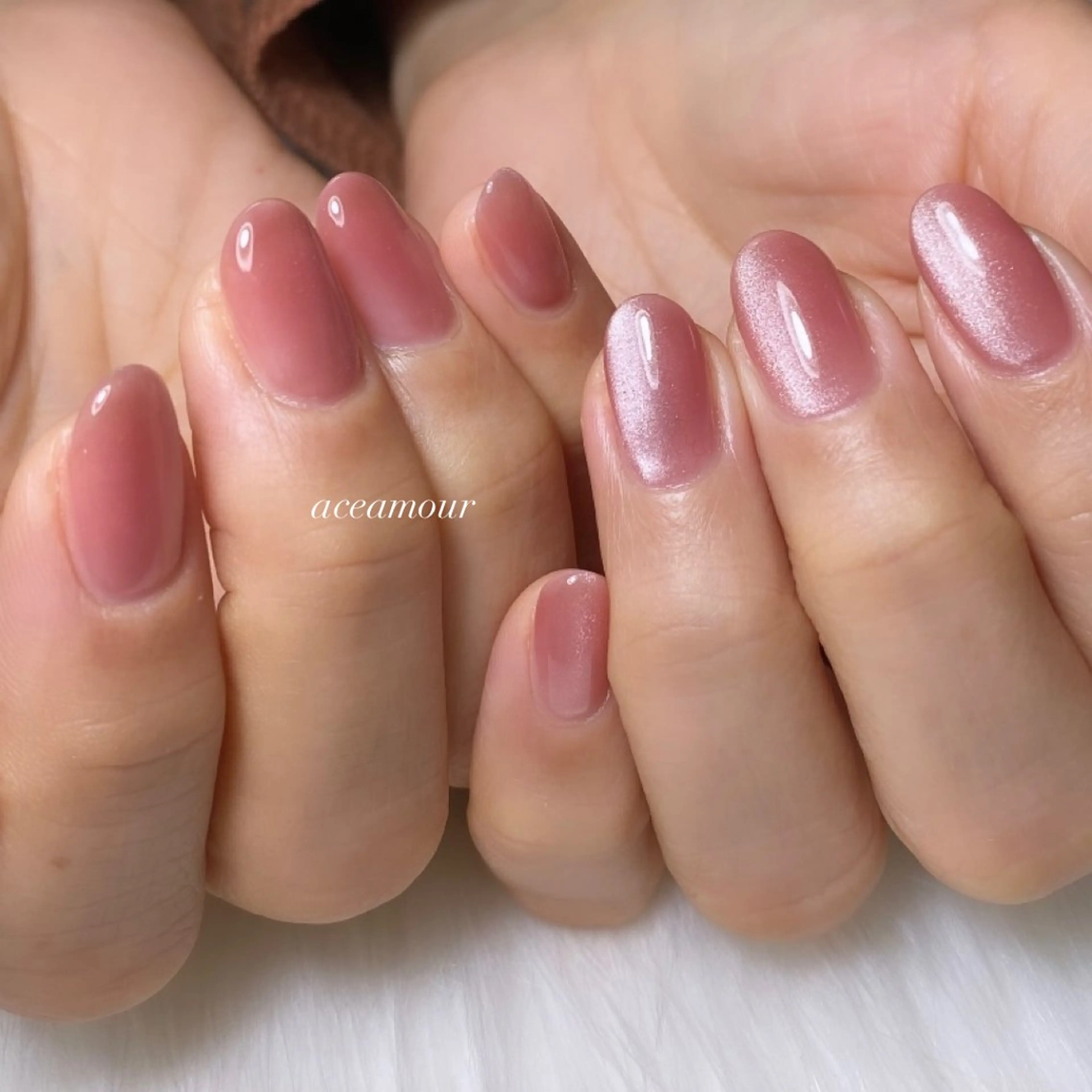 ネイル ピンク ハンドネイル ネイル/耳つぼ /新ホワイトニングのネイルデザイン