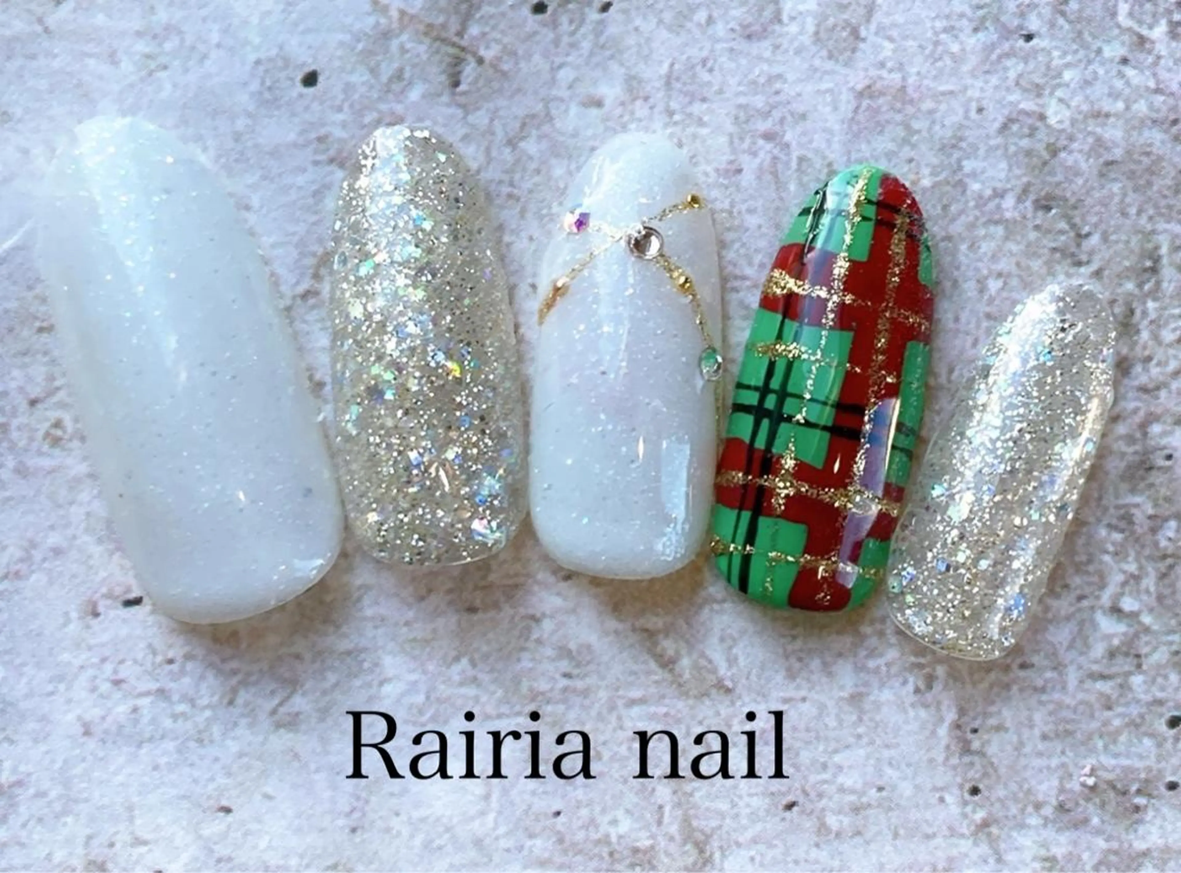 ネイル アートネイル ジェルネイル パラジェル 冬ネイル Rairia nail本八幡店のネイルデザイン