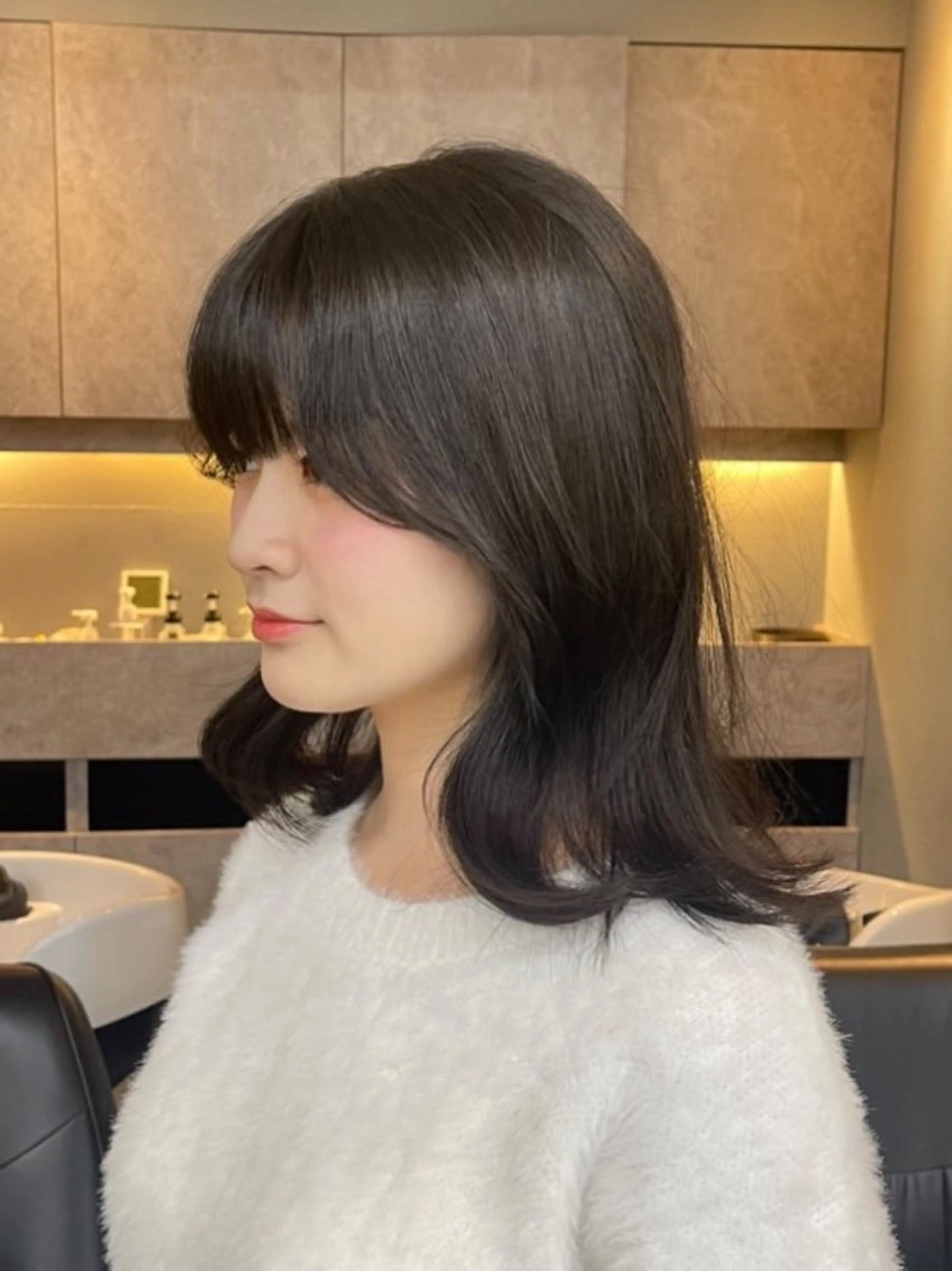 セミロング カラー ダークグレー ダークグレージュ グレージュ ciel hairdesign所属・綱島/髪質改善 /艶髪/ルキヤ‎‎のヘアスタイル