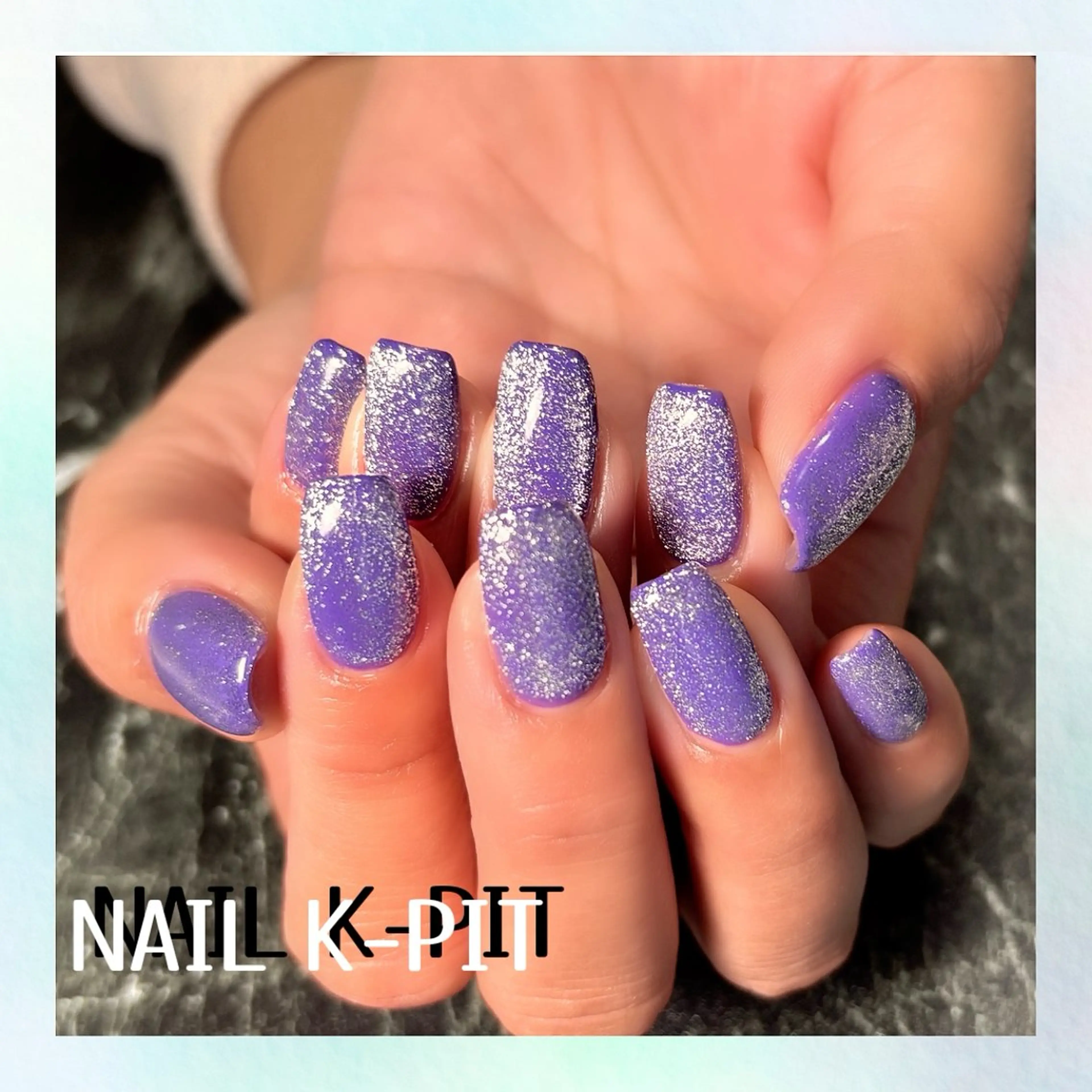 ネイル フラッシュネイル フラッシュマグ パープル ハンドネイル NAIL K-PIT ネイル ケーピットのネイルデザイン