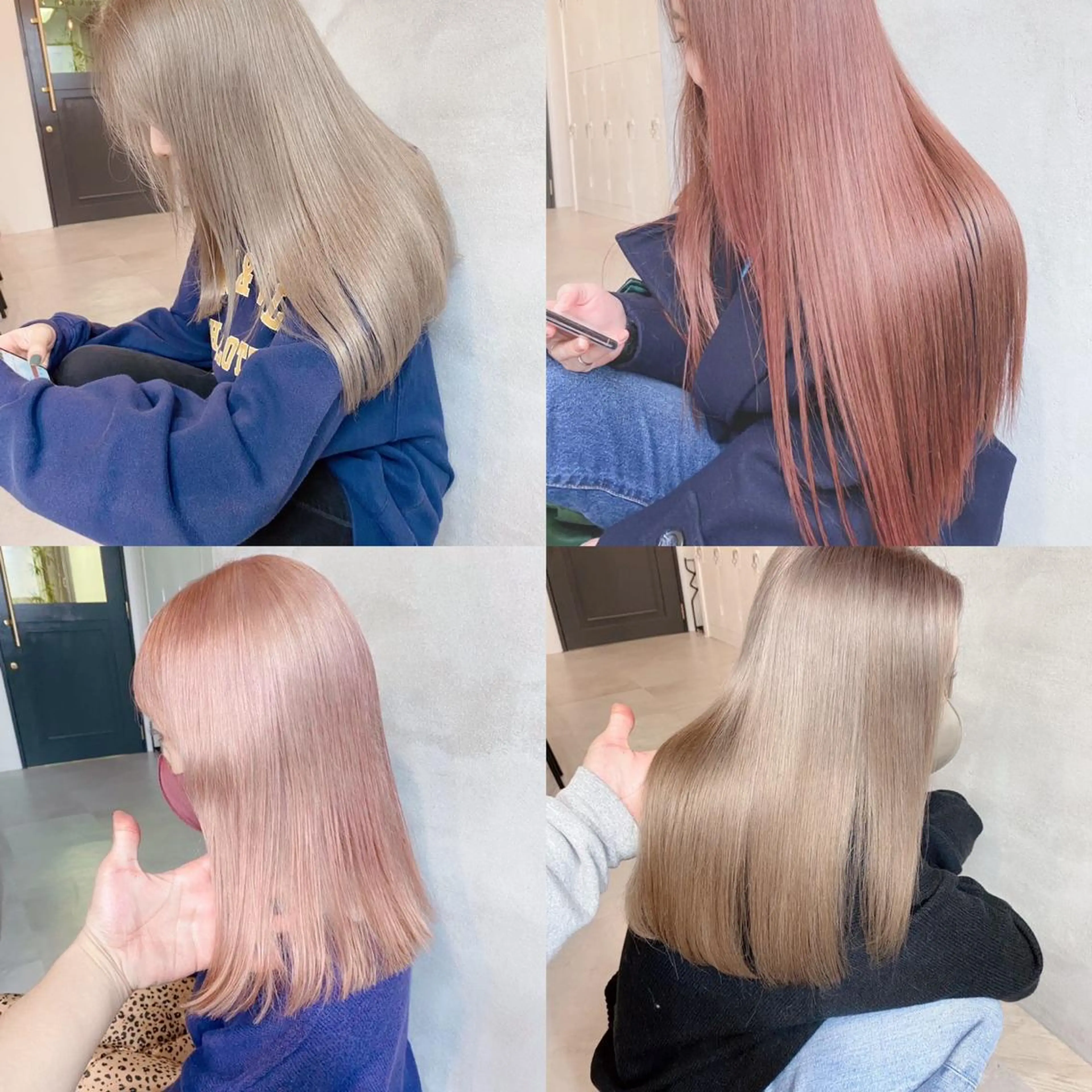 セミロング カラー ベージュカラー ハイトーンカラー ハイトーンベージュ ミルクティーベージュ ピンクカラー FRAME+spa&hair roomなんば駅前店所属・🌸MAYU🌸 ハイトーン➕レイヤーのヘアスタイル