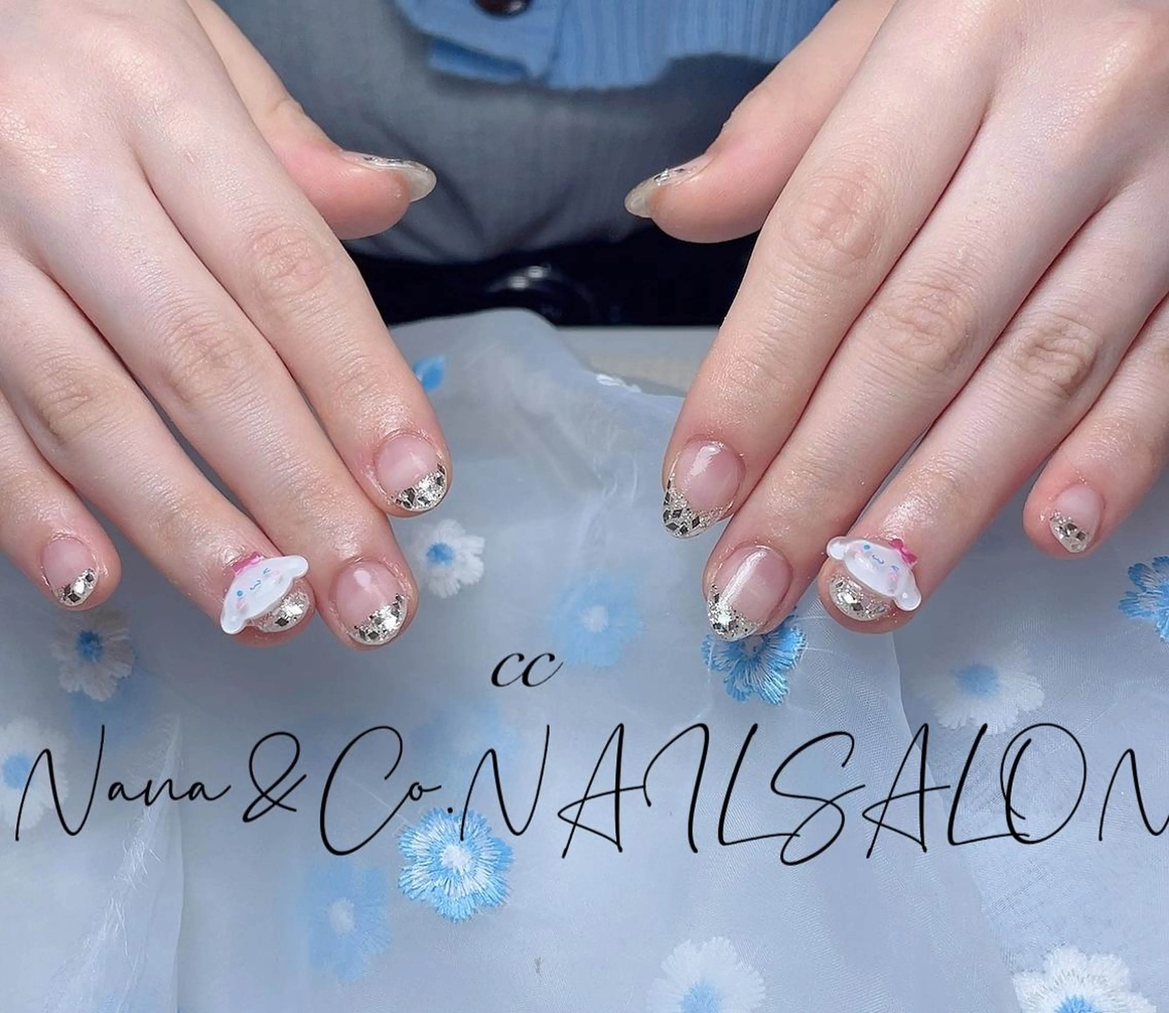 カラー ネイル フレンチネイル ガラスフレンチ C C🌼のネイルデザイン