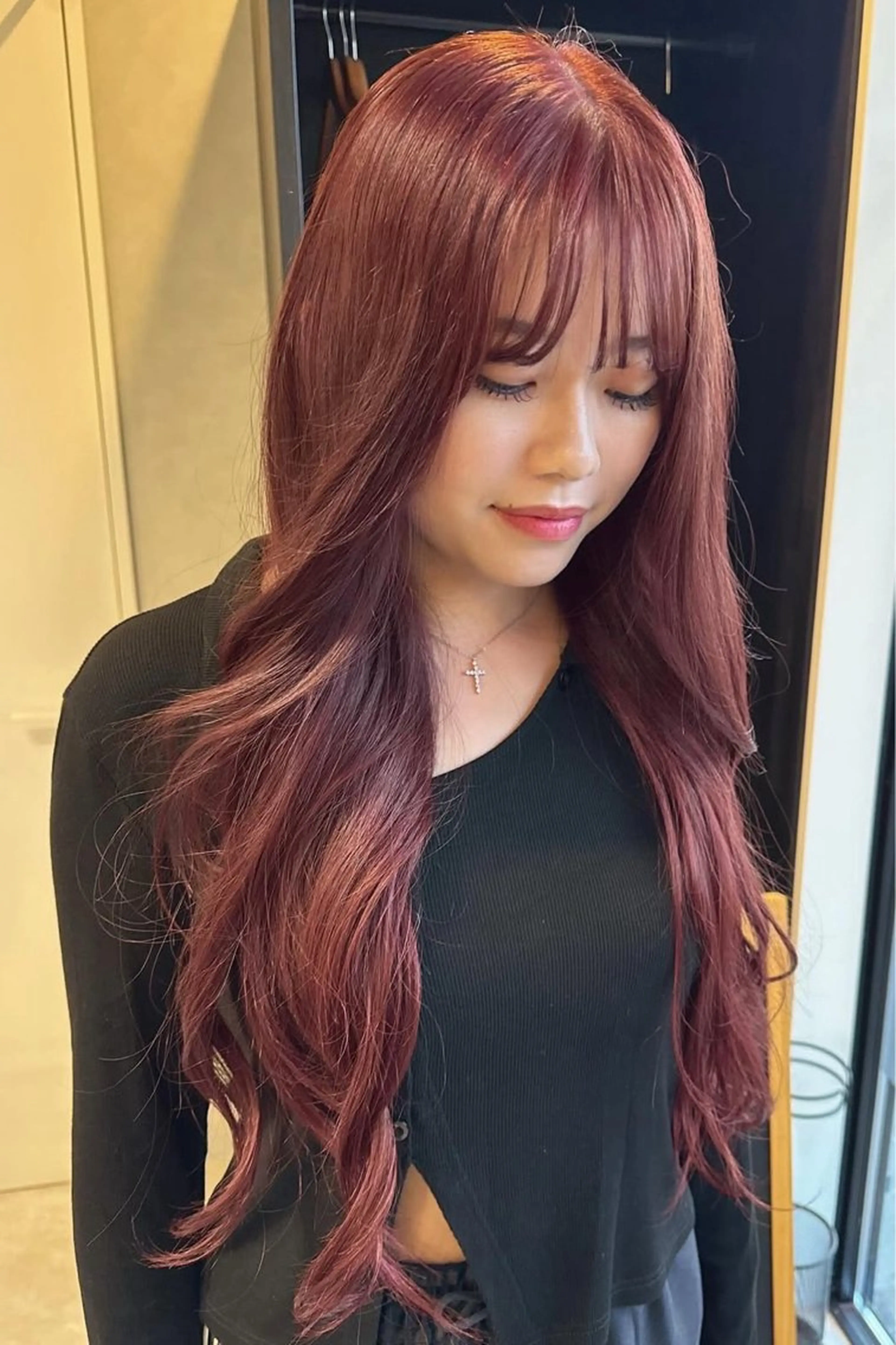 カラー ブリーチ 透明感カラー ブリーチなしカラー ヘアカラー カラーモデル募集♥️ 玲奈のヘアスタイル